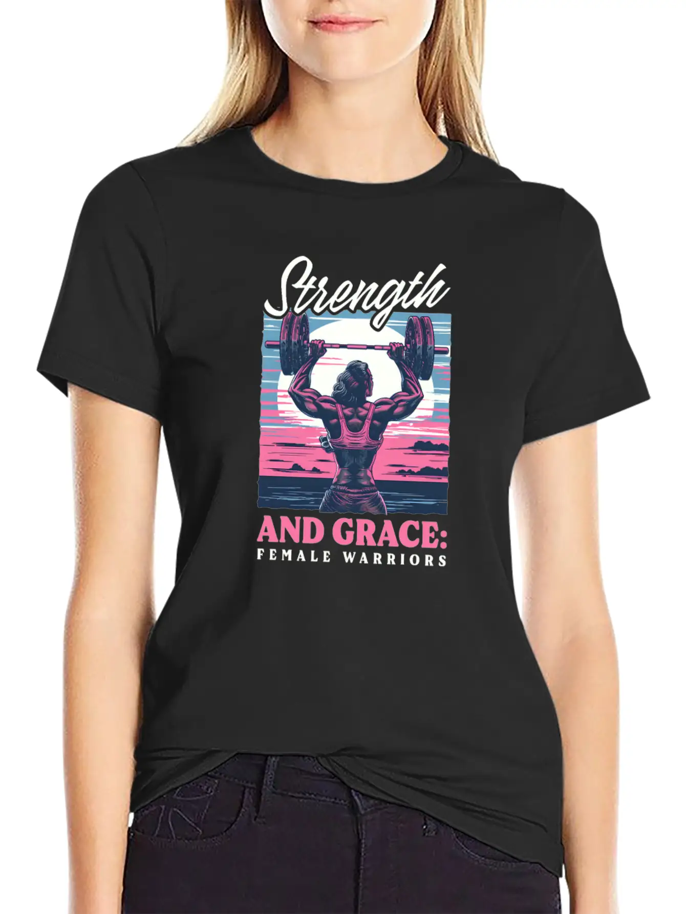 Female Bodybuilder Strength Grace Female Warriors Unisex Casual T-Shirt – Clean Design For Daily Comfort