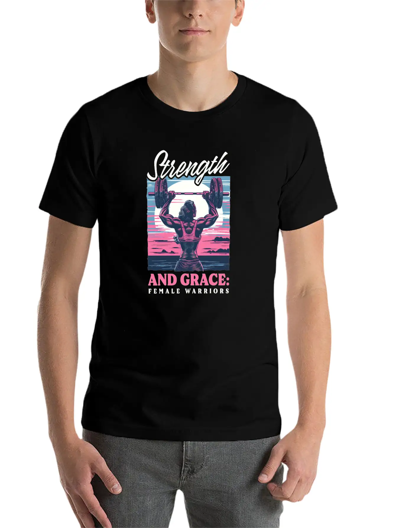 Female Bodybuilder Strength Grace Female Warriors Unisex Casual T-Shirt – Clean Design For Daily Comfort