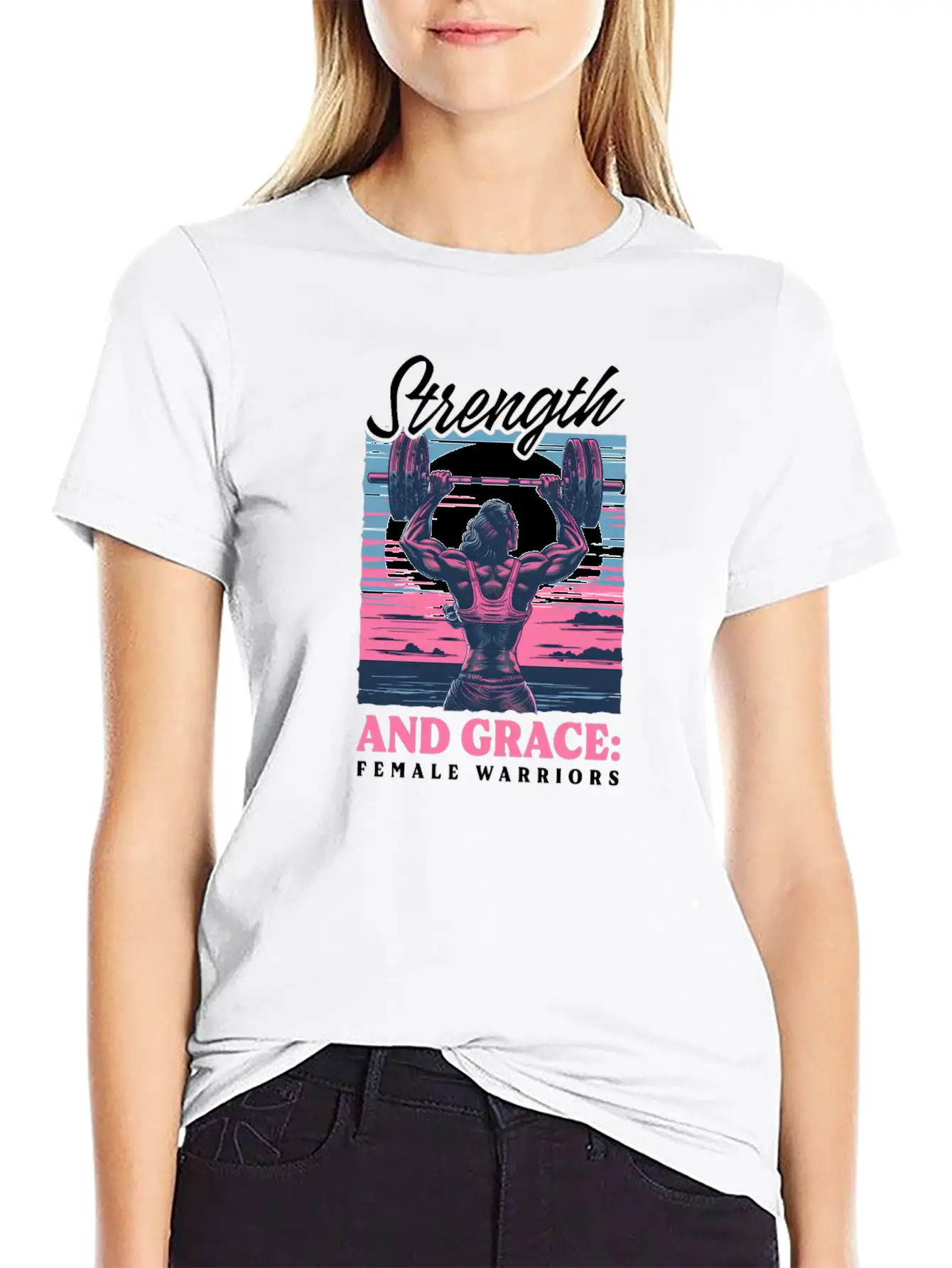 Female Bodybuilder Strength Grace Female Warriors Unisex Casual T-Shirt – Clean Design For Daily Comfort