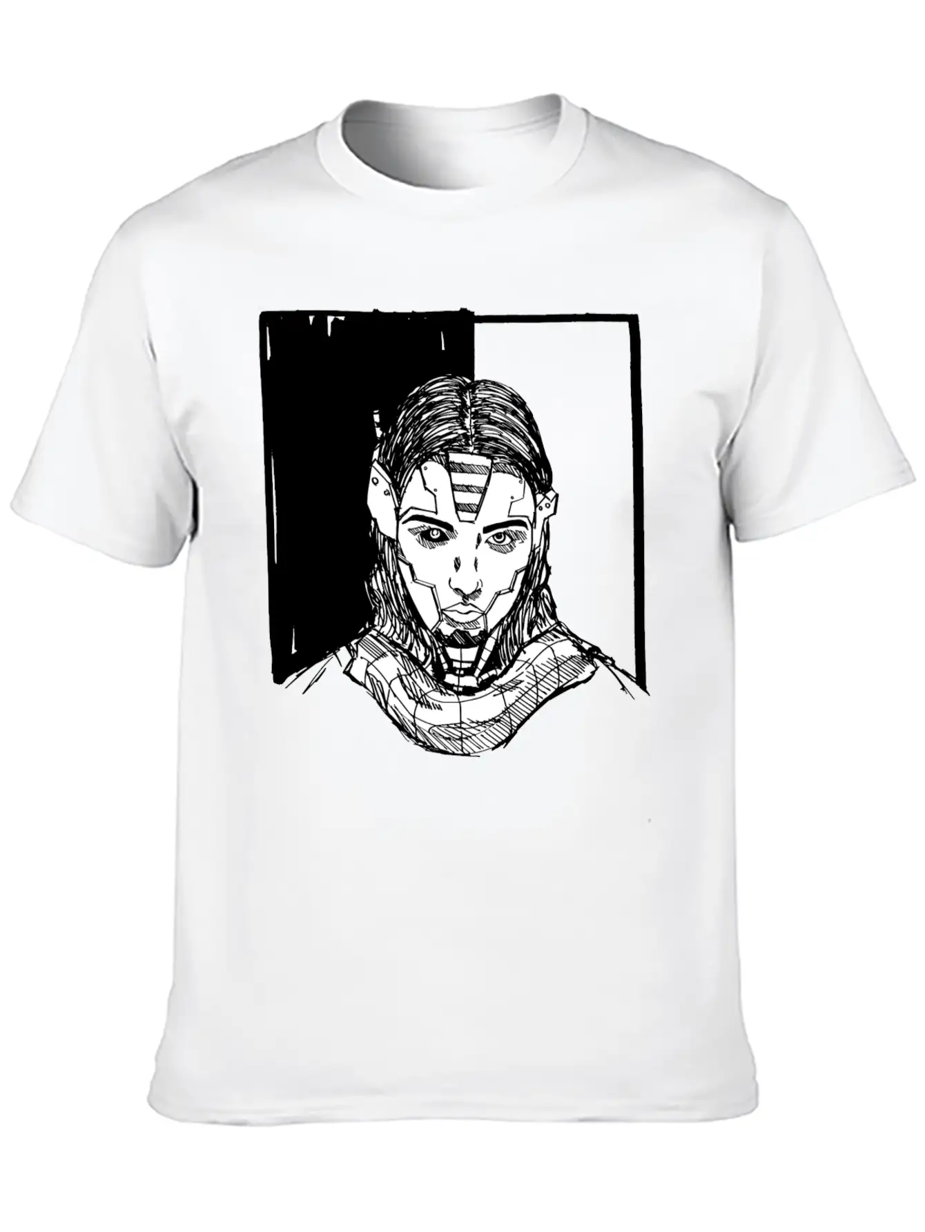 Female Robot, Cyborg, Android, Roboter AI, Stylish Everyday T-Shirt – Unisex Basic Cotton Tee