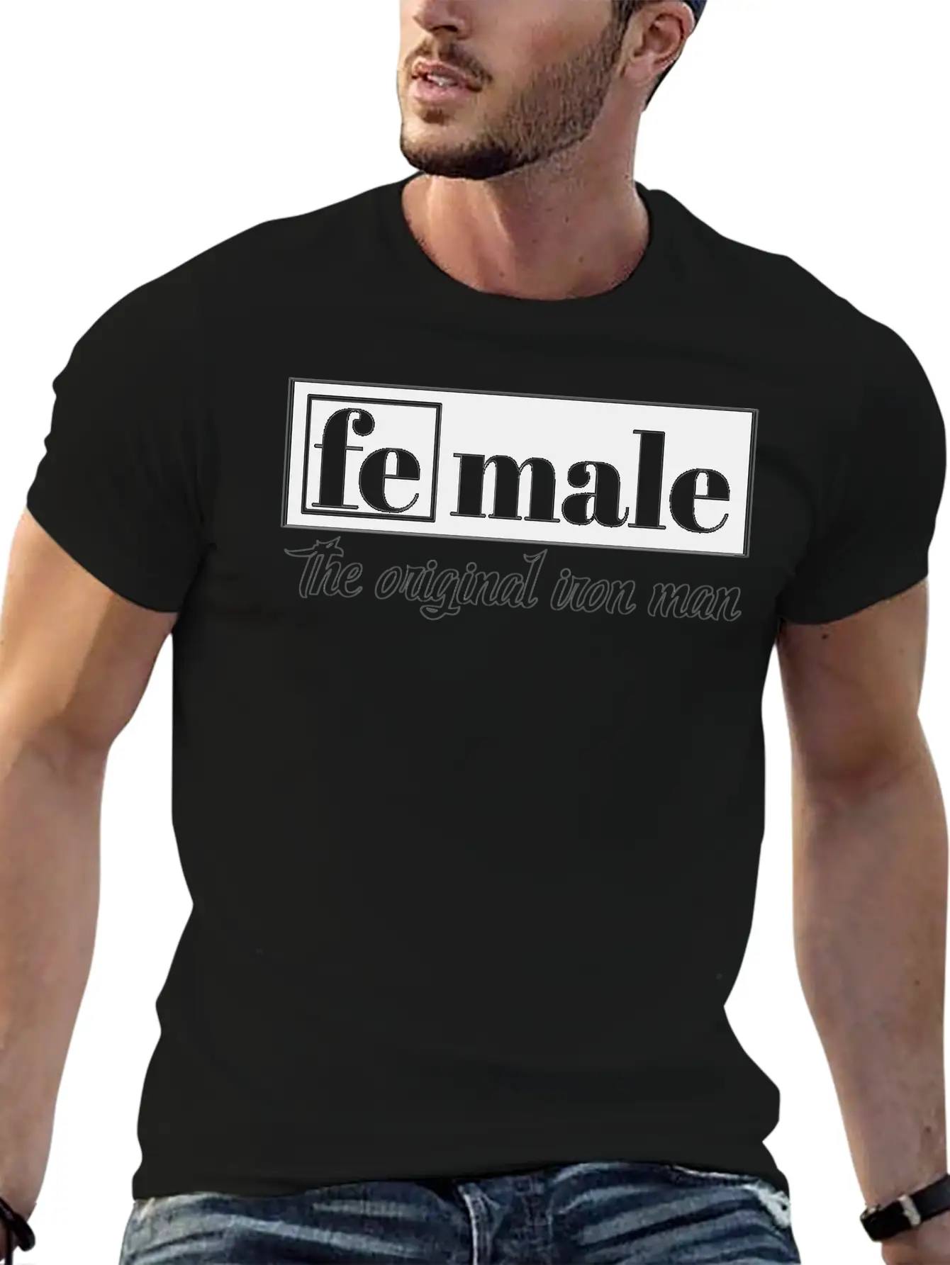 Female The Original Iron Man Unisex Short Sleeve Soft Cotton T-Shirt – Casual Everyday Wear