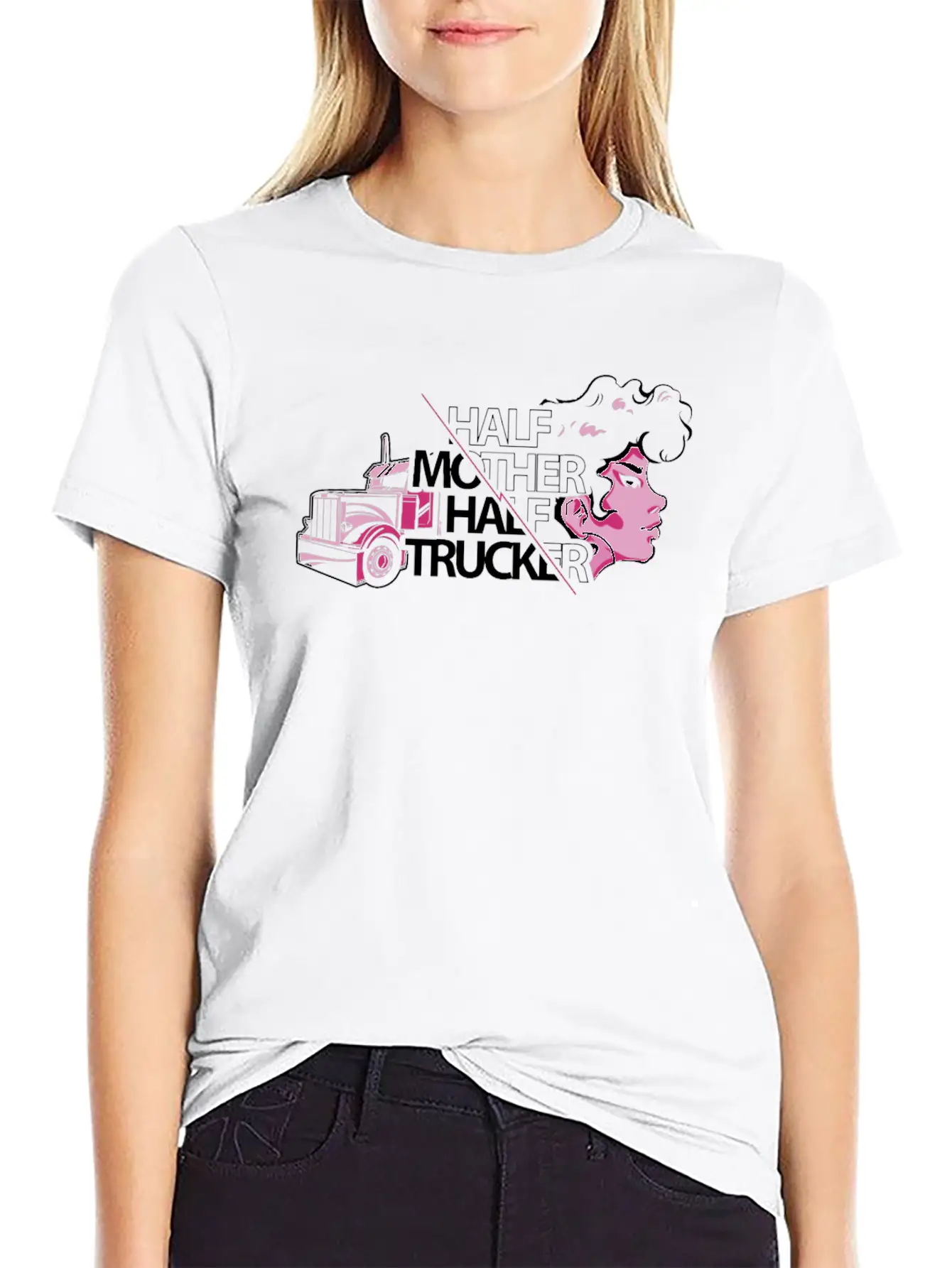 Female Truck Driver Timeless Short Sleeve Tee – Comfy And Minimalist Design