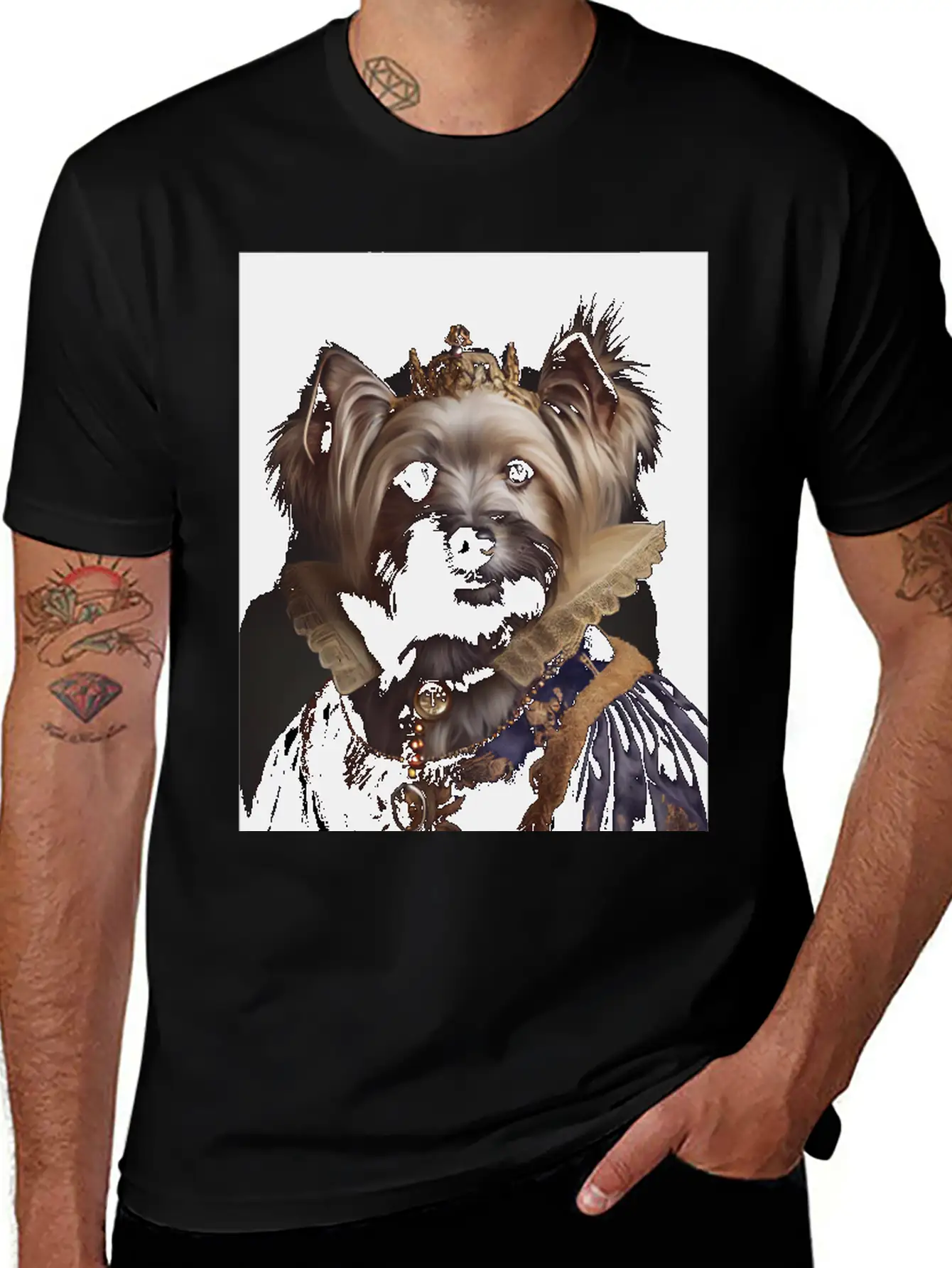 Female Yorkshire Terrier Dog Breed Portrait Royal Unisex Casual T-Shirt – Clean Design For Daily Comfort