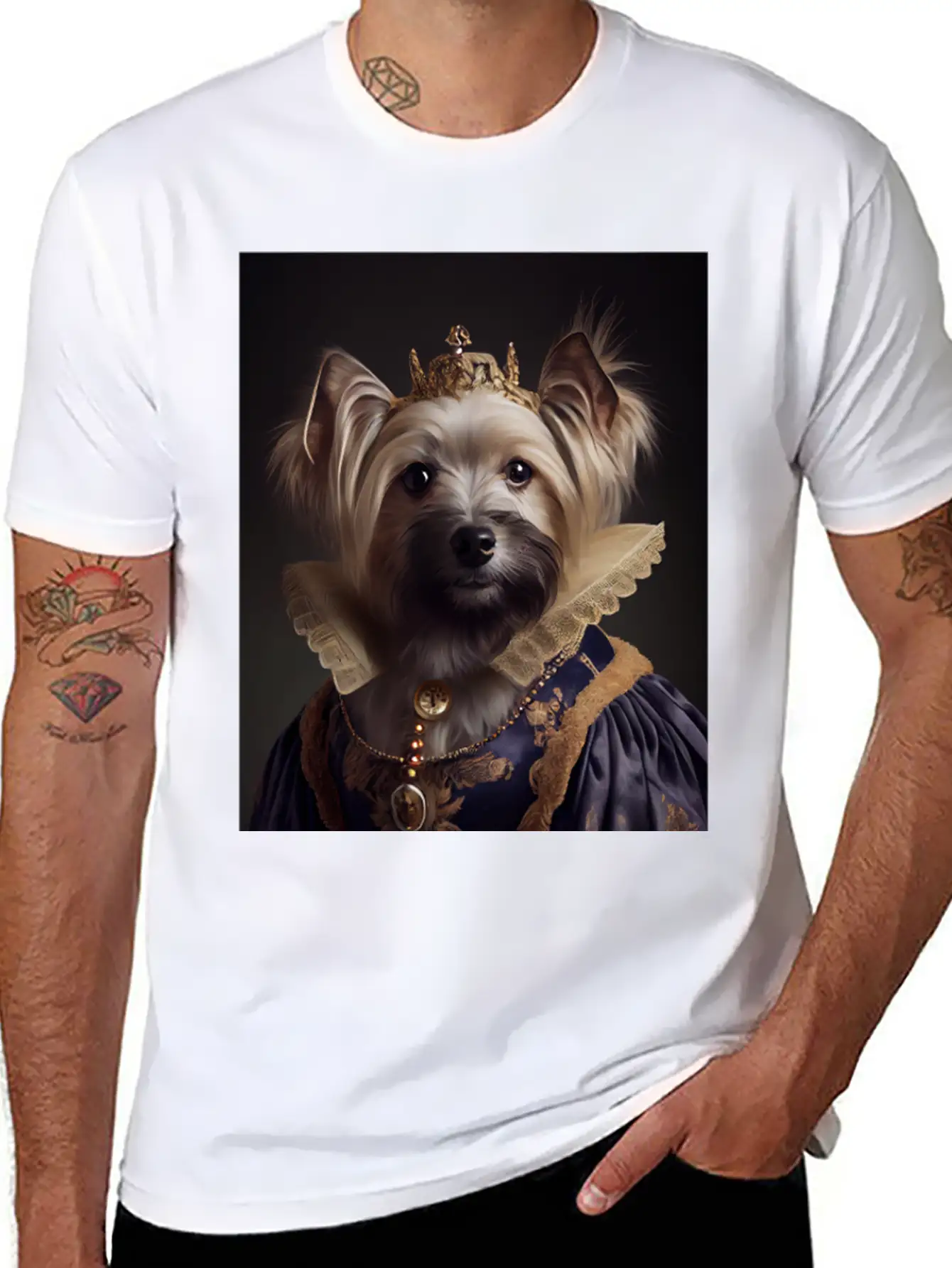 Female Yorkshire Terrier Dog Breed Portrait Royal Unisex Casual T-Shirt – Clean Design For Daily Comfort