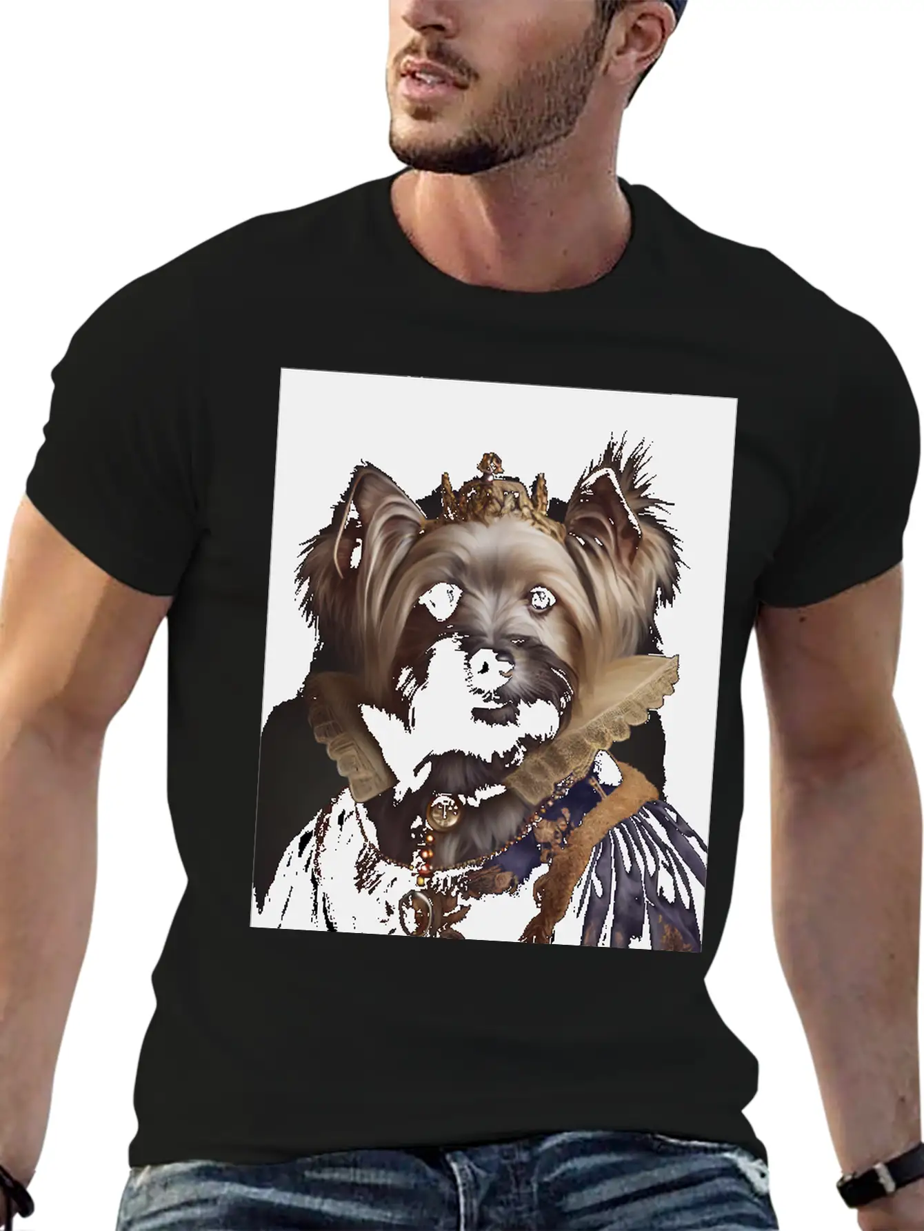 Female Yorkshire Terrier Dog Breed Portrait Royal Unisex Casual T-Shirt – Clean Design For Daily Comfort