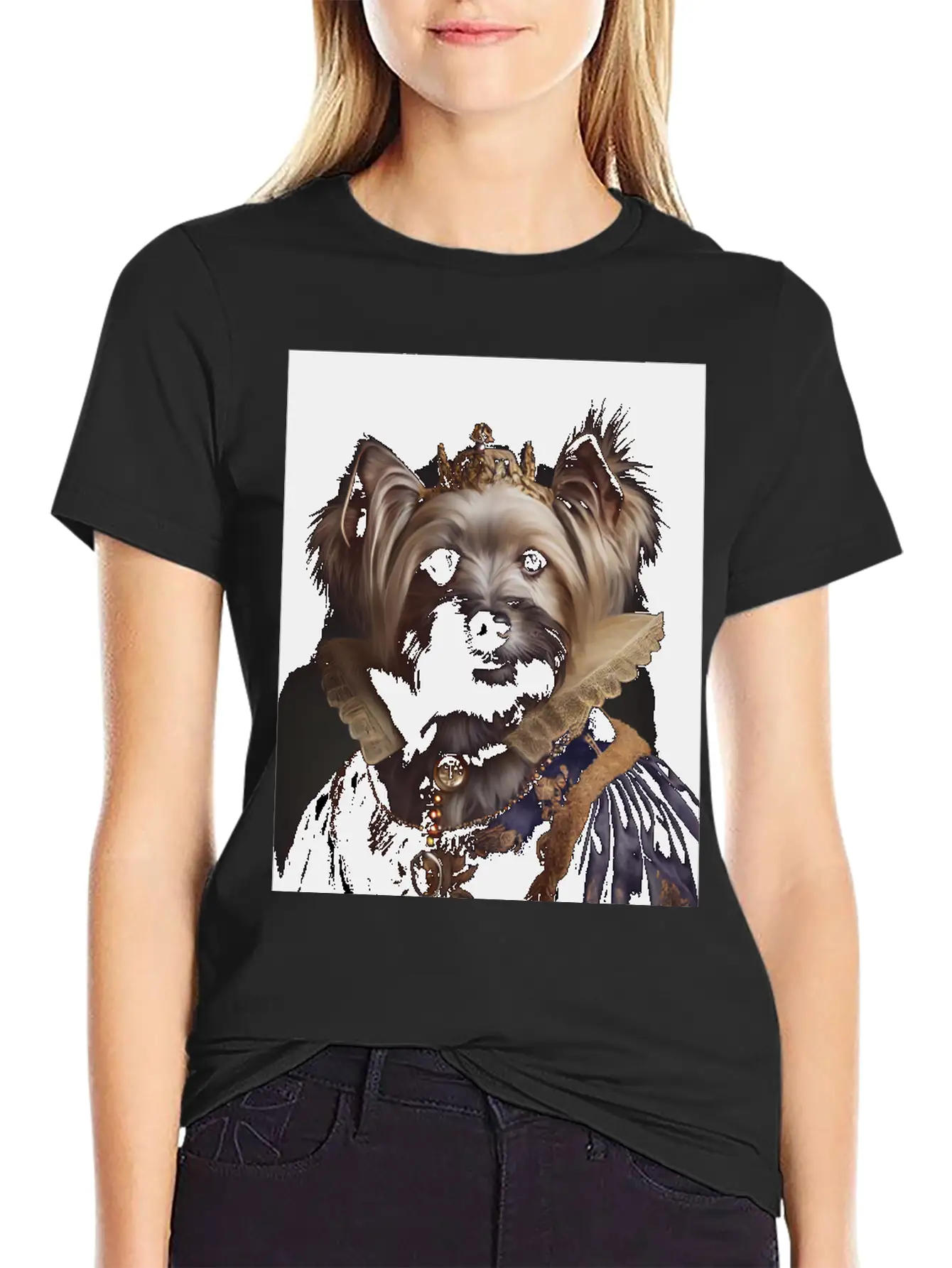 Female Yorkshire Terrier Dog Breed Portrait Royal Unisex Casual T-Shirt – Clean Design For Daily Comfort