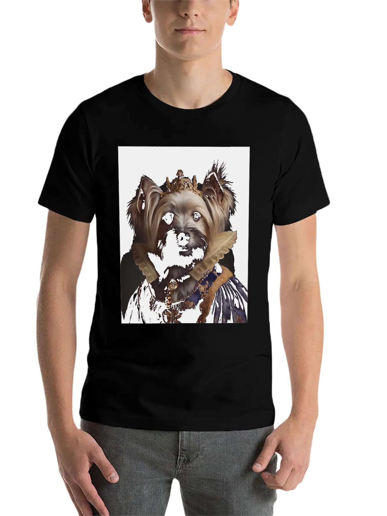 Female Yorkshire Terrier Dog Breed Portrait Royal Unisex Casual T-Shirt – Clean Design For Daily Comfort
