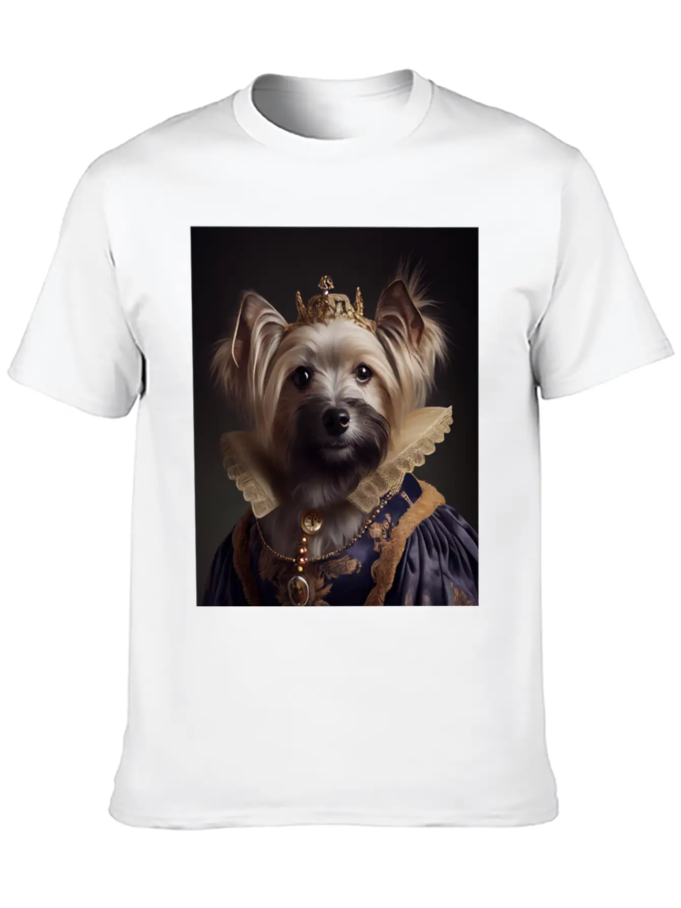 Female Yorkshire Terrier Dog Breed Portrait Royal Unisex Casual T-Shirt – Clean Design For Daily Comfort