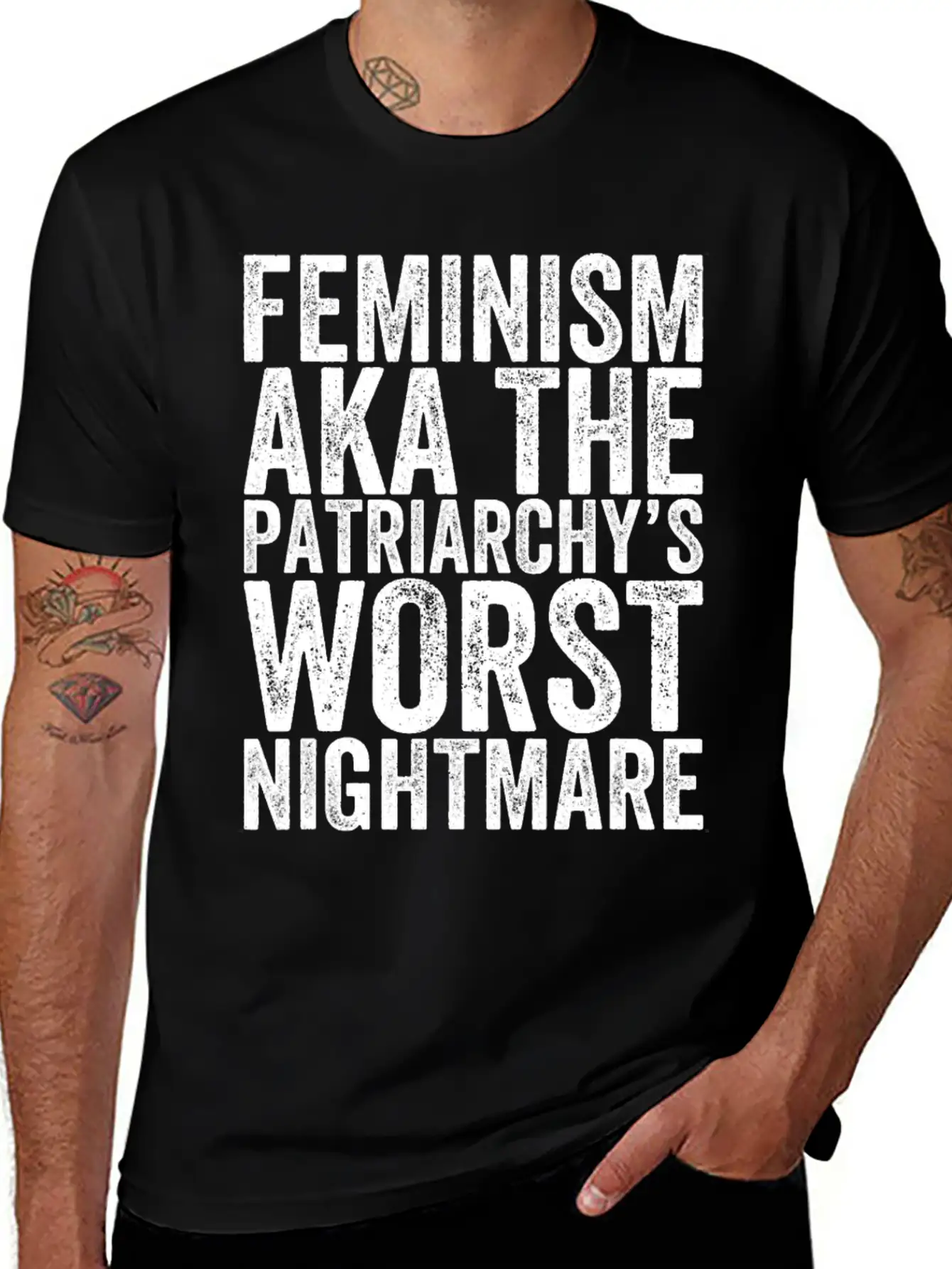 Feminism Aka The Patriarchy S Worst Nightmare Unisex Casual T-Shirt – Clean Design For Daily Comfort