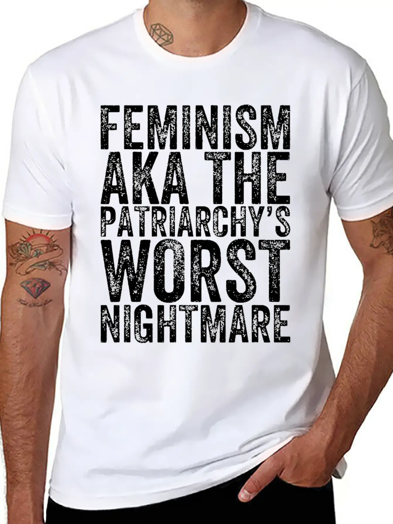 Feminism Aka The Patriarchy S Worst Nightmare Unisex Casual T-Shirt – Clean Design For Daily Comfort
