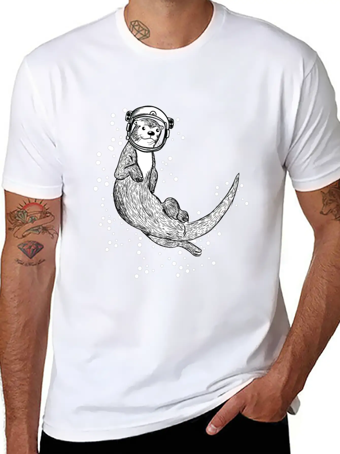 Ferret Rodent Animal Space Ironic Basic Graphic T-Shirt – Daily Comfort In Soft Cotton