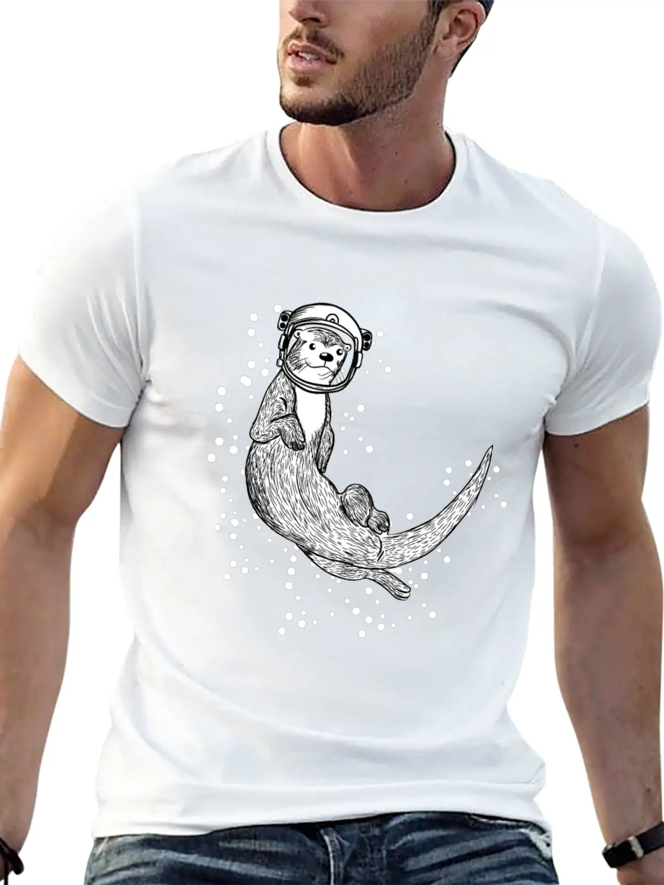 Ferret Rodent Animal Space Ironic Basic Graphic T-Shirt – Daily Comfort In Soft Cotton