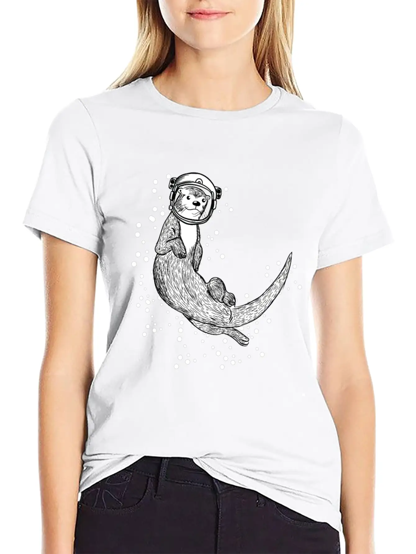 Ferret Rodent Animal Space Ironic Basic Graphic T-Shirt – Daily Comfort In Soft Cotton