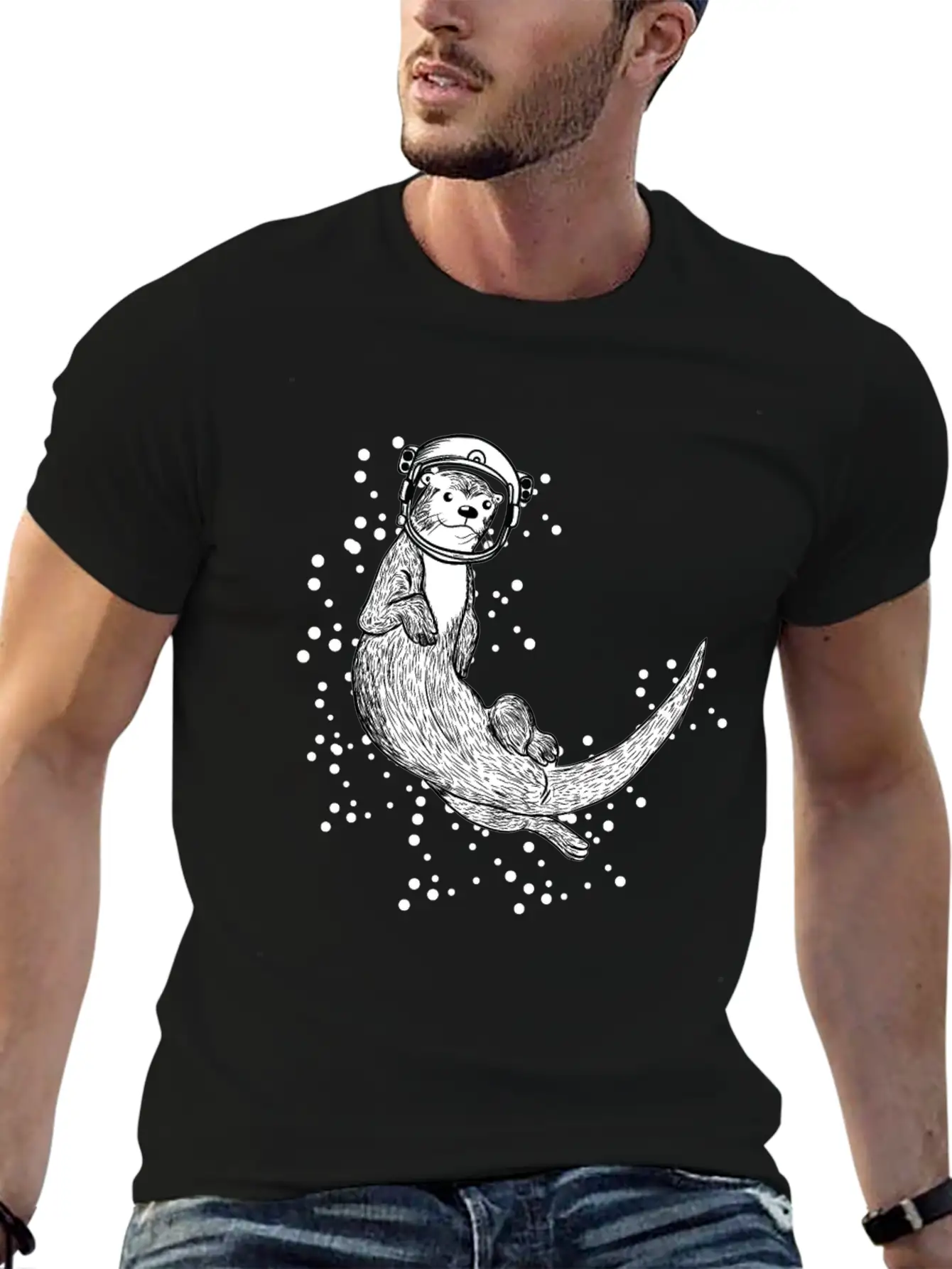 Ferret Rodent Animal Space Ironic Basic Graphic T-Shirt – Daily Comfort In Soft Cotton