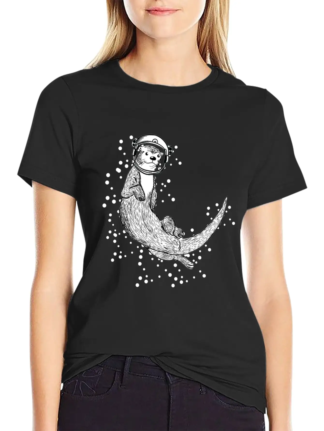 Ferret Rodent Animal Space Ironic Basic Graphic T-Shirt – Daily Comfort In Soft Cotton