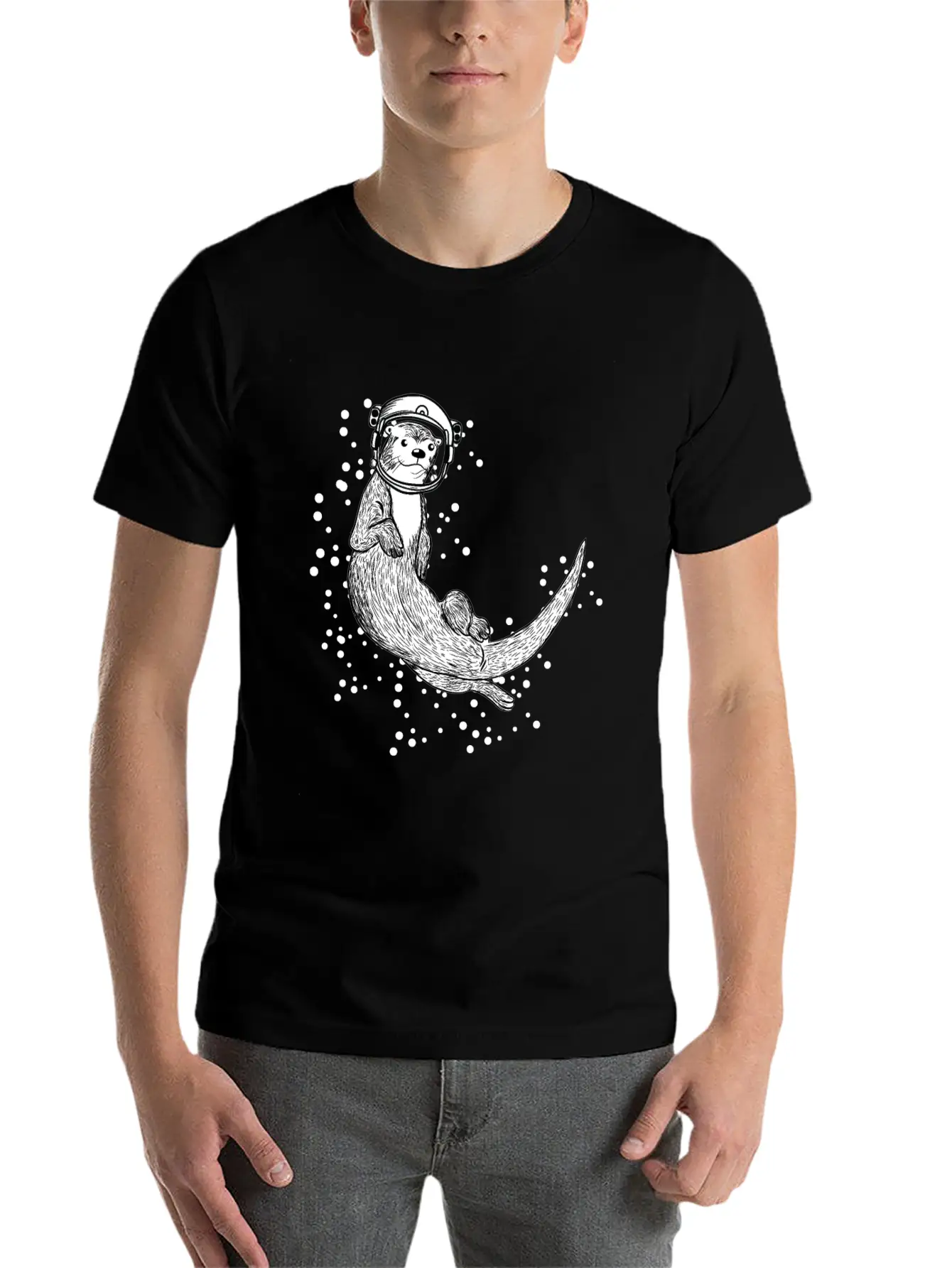Ferret Rodent Animal Space Ironic Basic Graphic T-Shirt – Daily Comfort In Soft Cotton