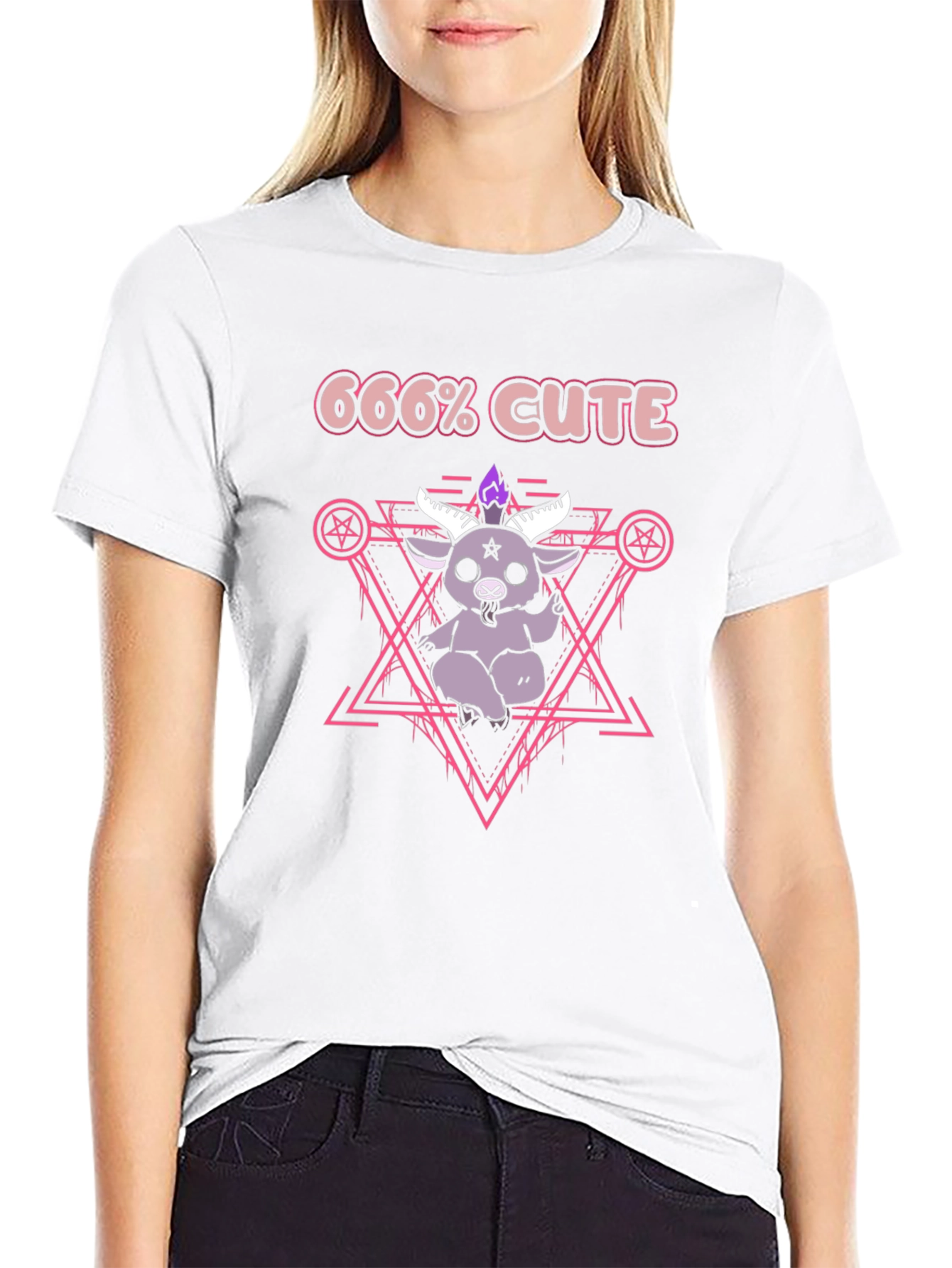 666% Cute Kawaii Satanic Goat T-Shirt