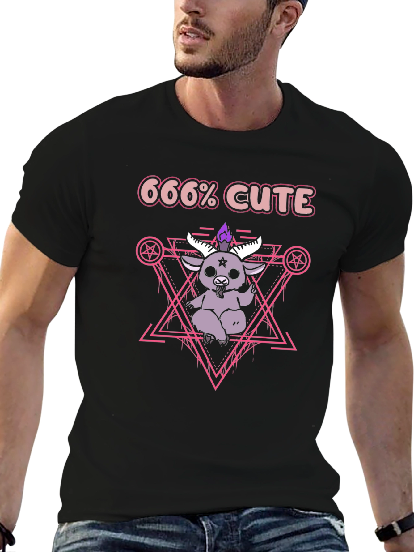 666% Cute Kawaii Satanic Goat T-Shirt