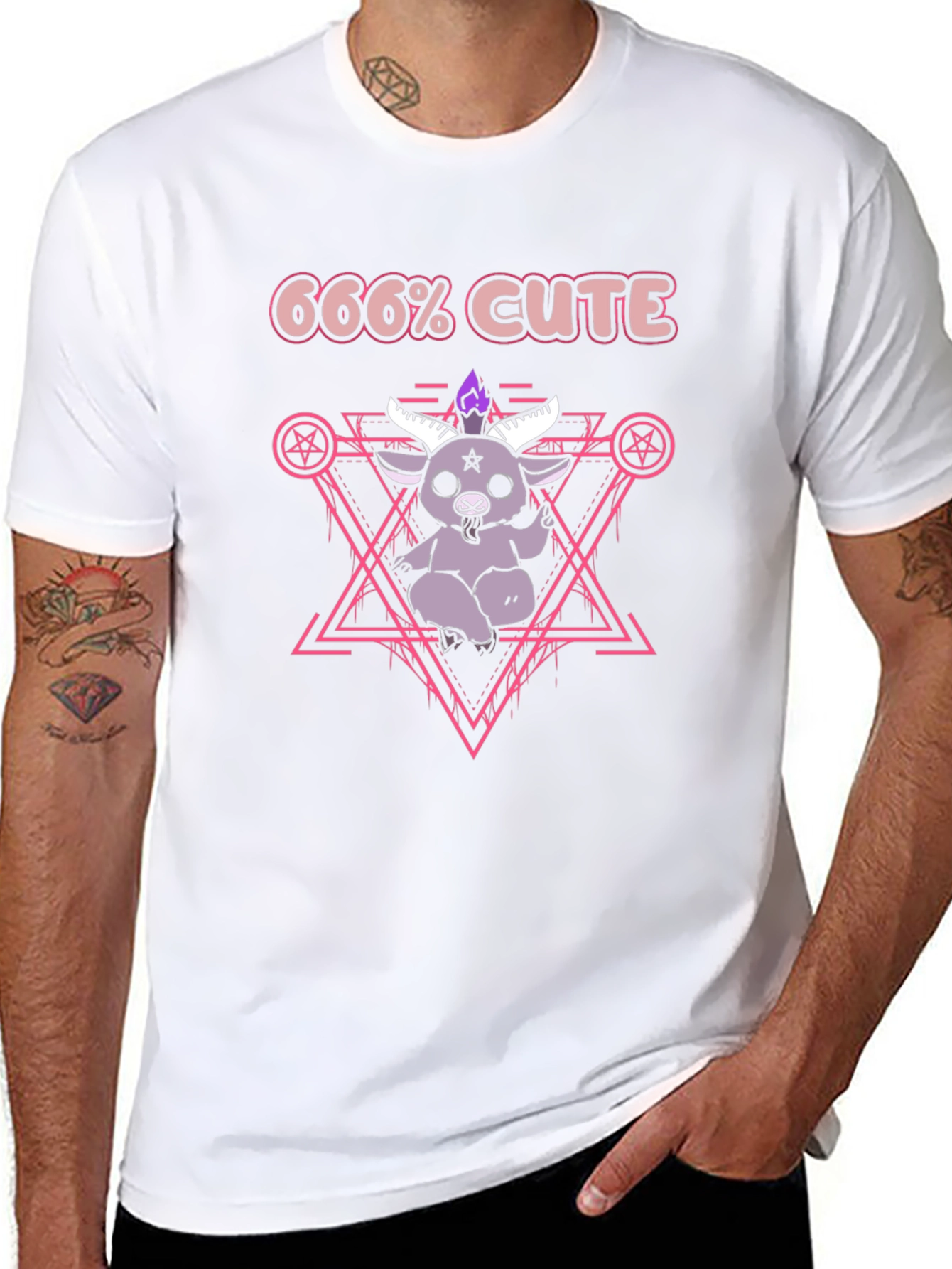 666% Cute Kawaii Satanic Goat T-Shirt