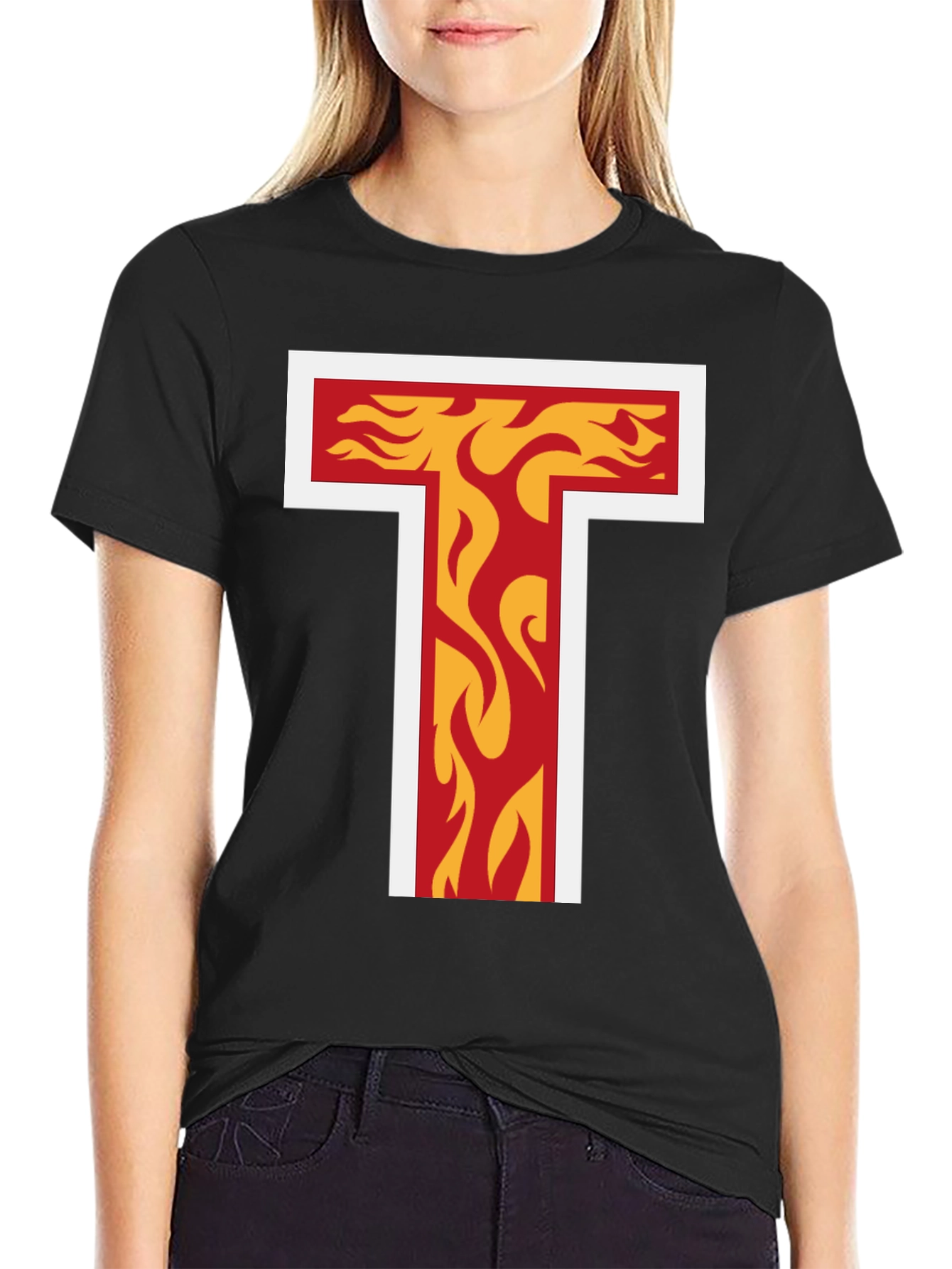 Flaming T Graphic Tee - Bold Design