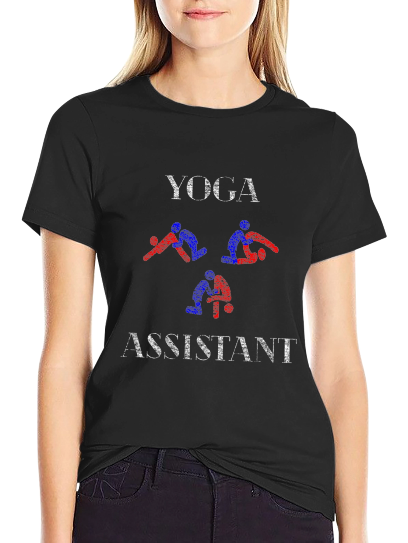 Yoga Assistant Graphic T-Shirt - Black