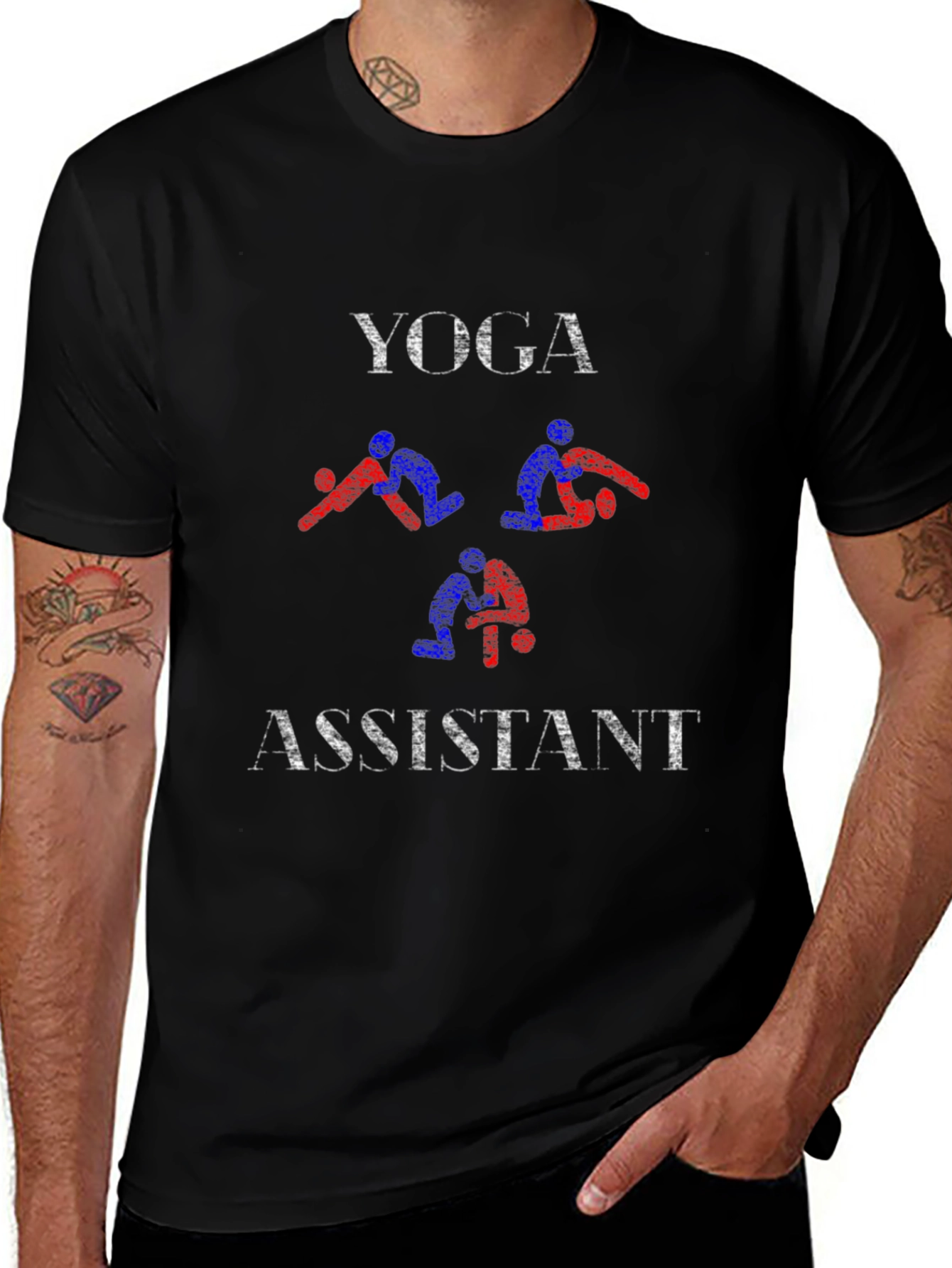 Yoga Assistant Graphic T-Shirt - Black