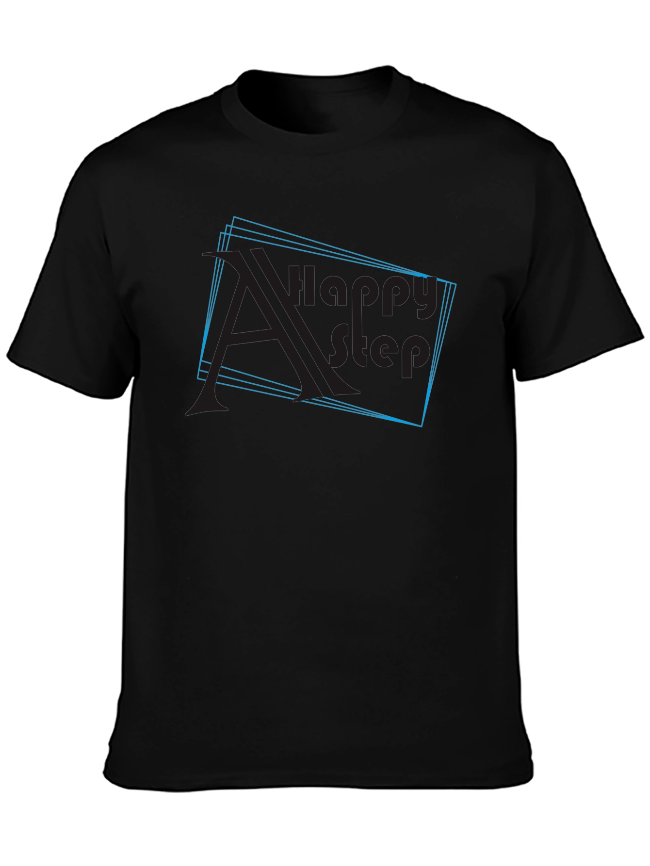 Cool Graphic Black Tee - Happy Step