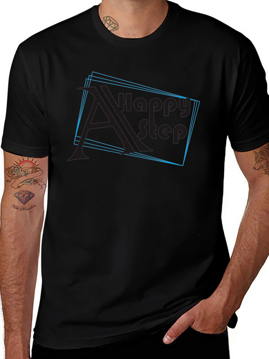 Cool Graphic Black Tee - Happy Step