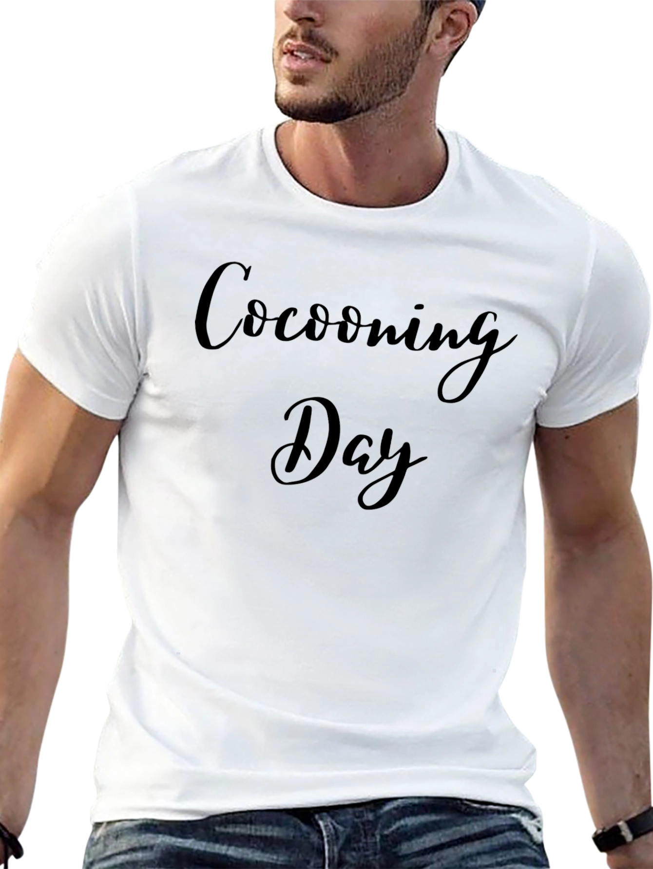 Cocooning Day Black T-Shirt