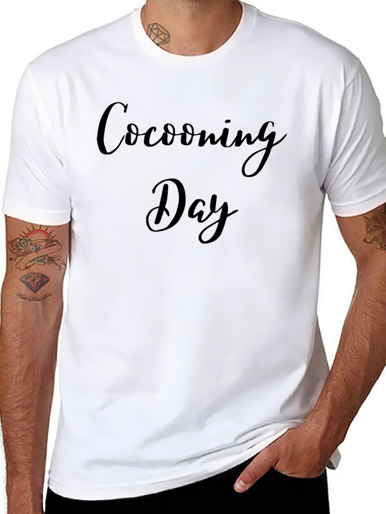 Cocooning Day Black T-Shirt