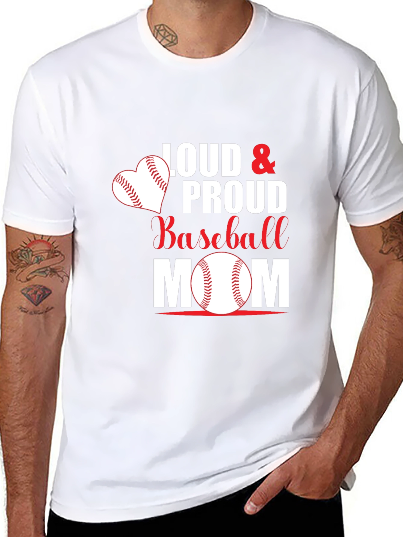 Loud & Proud Baseball Mom Graphic T-Shirt