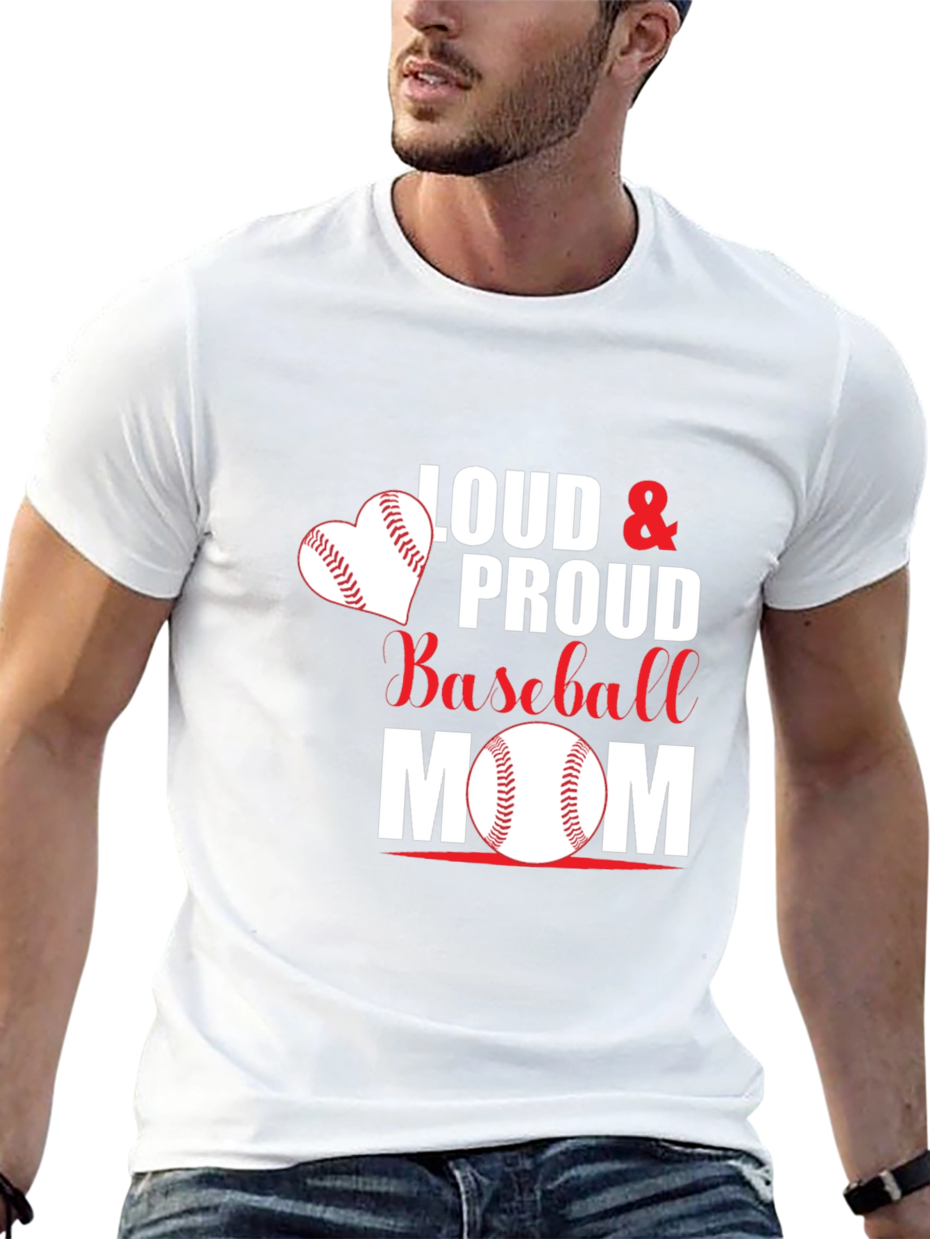 Loud & Proud Baseball Mom Graphic T-Shirt