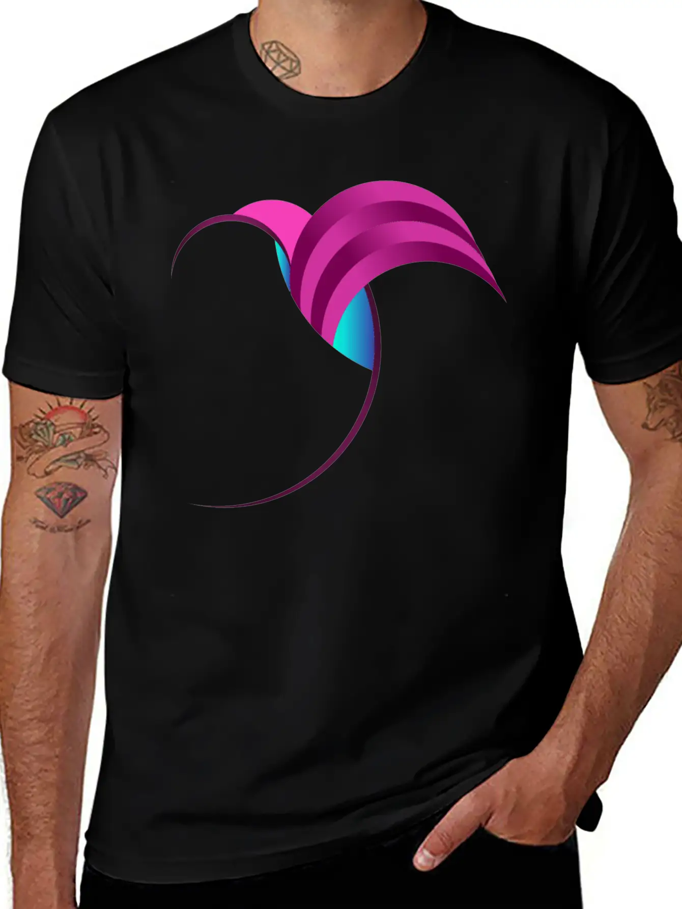 Fibonacci Bird Art Basic Graphic T-Shirt – Daily Comfort In Soft Cotton