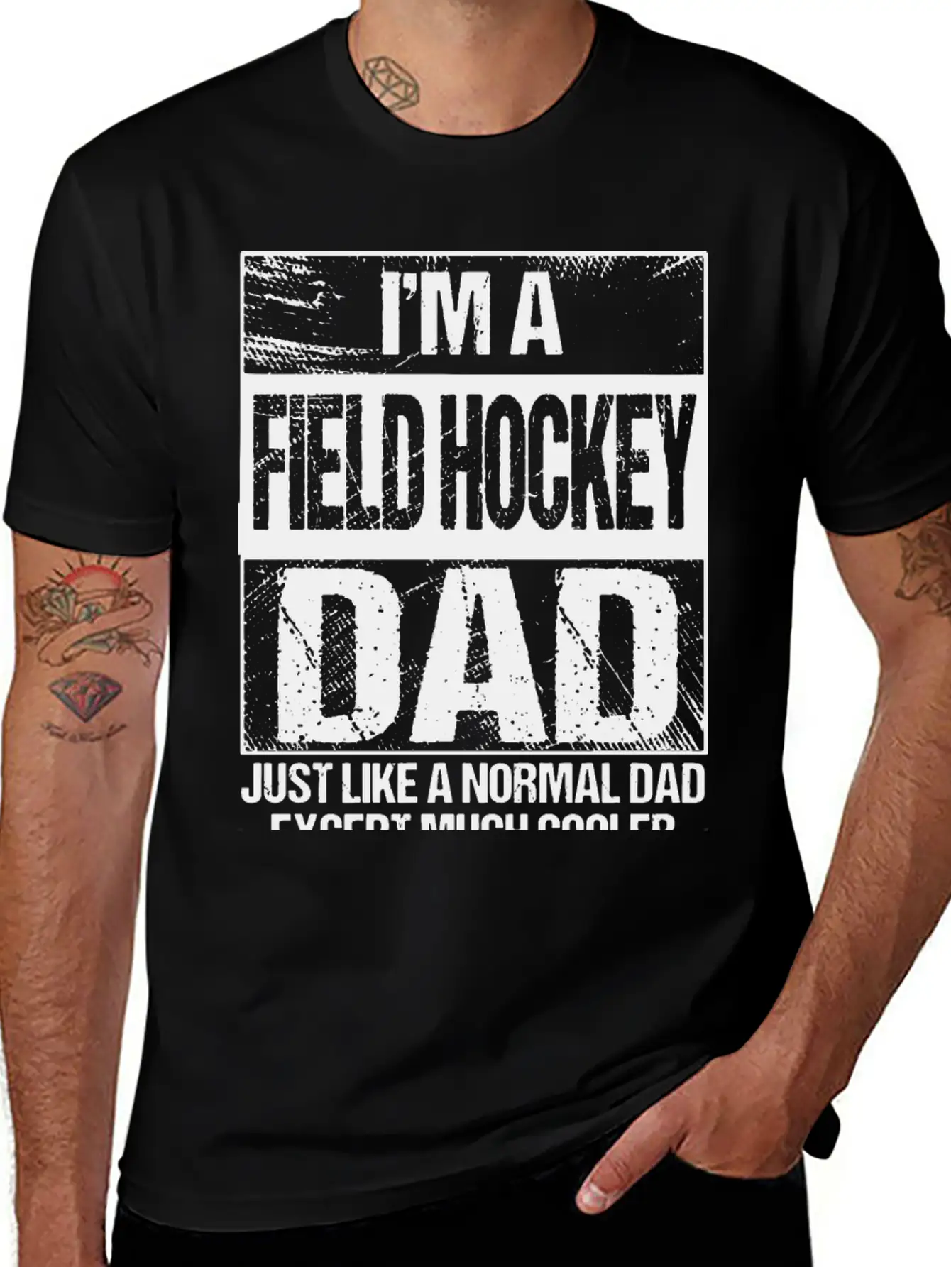 Field Hockey Dad Gift Field Hockey Player Gift Fat Stylish Everyday T-Shirt – Unisex Basic Cotton Tee