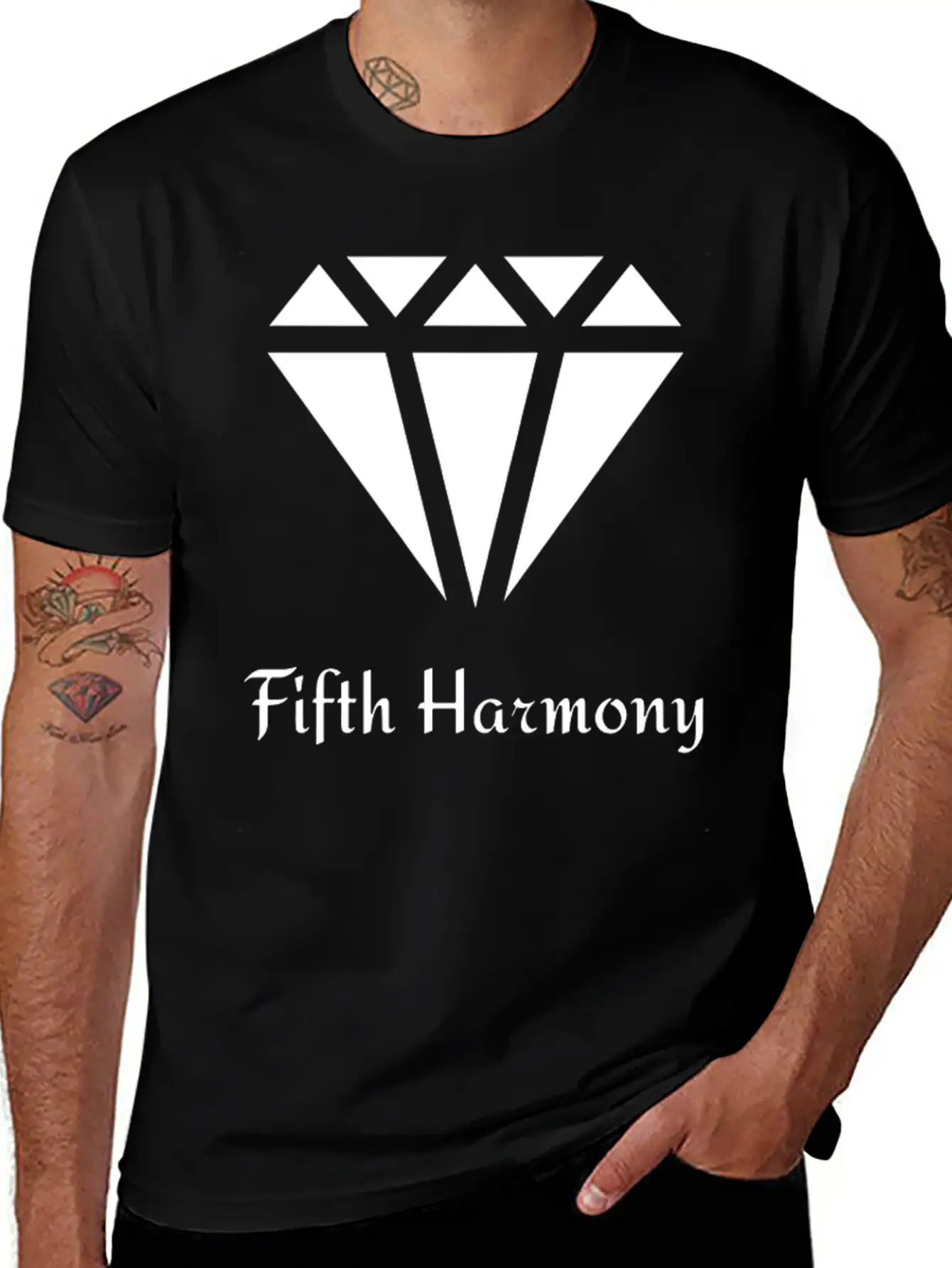 Fifth Harmony Diamond Unisex Short Sleeve Soft Cotton T-Shirt – Casual Everyday Wear