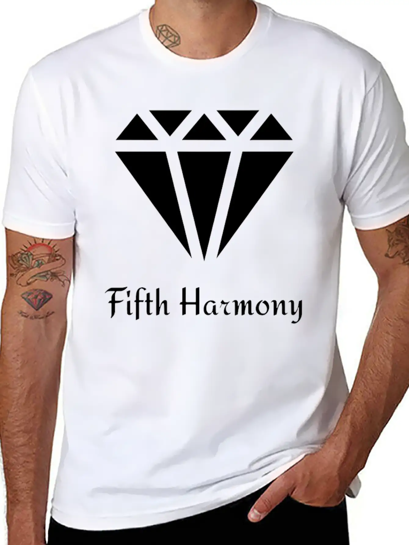 Fifth Harmony Diamond Unisex Short Sleeve Soft Cotton T-Shirt – Casual Everyday Wear