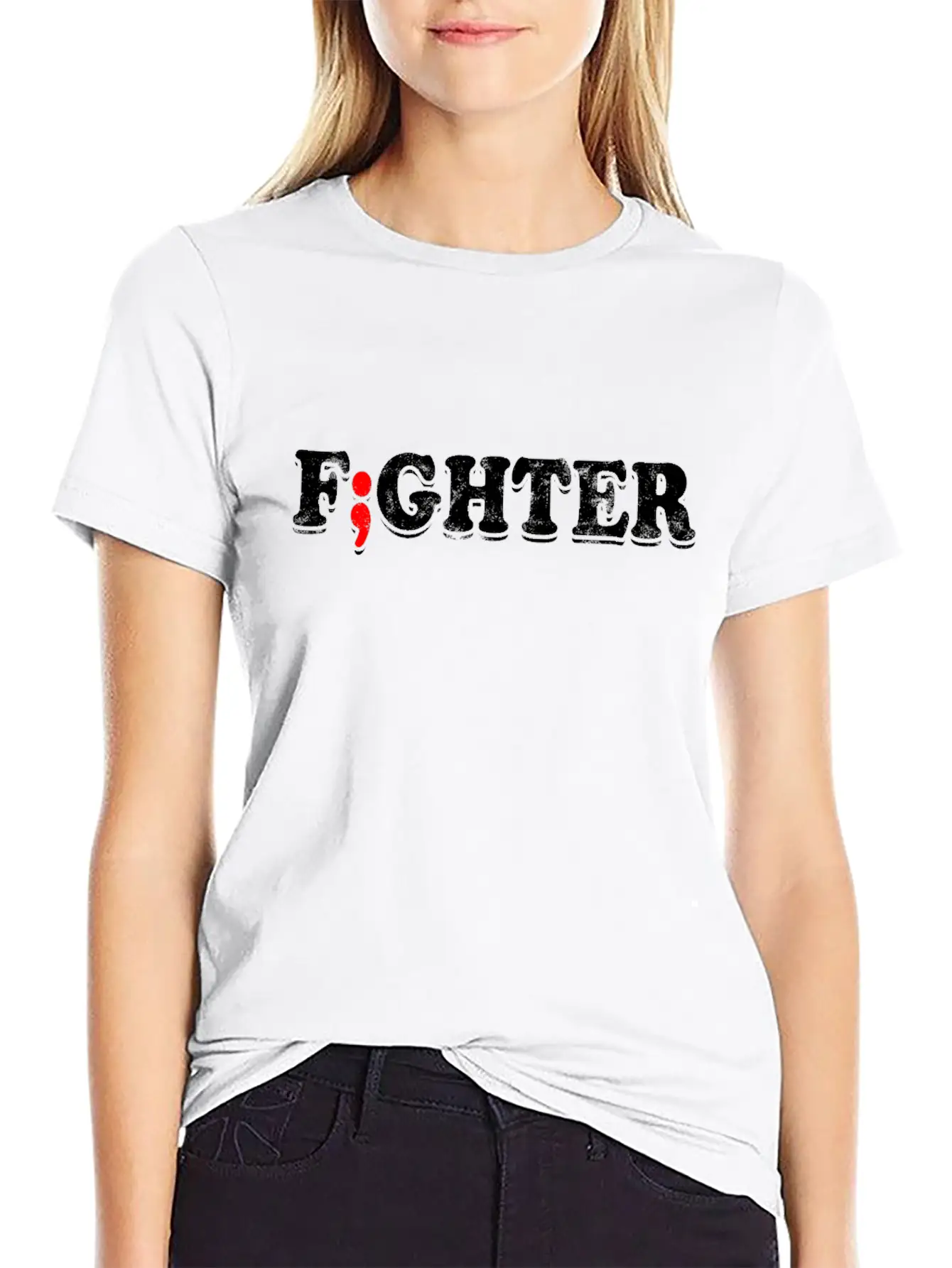 Fight Depression Prevention Mental Awareness Basic Graphic T-Shirt – Daily Comfort In Soft Cotton