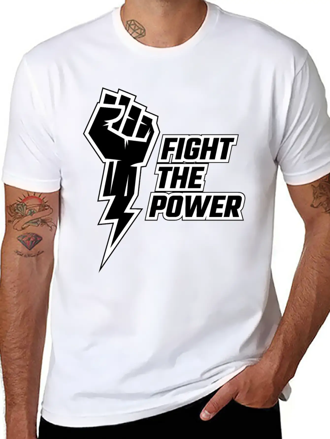 Fight The Power Unisex Casual T-Shirt – Clean Design For Daily Comfort
