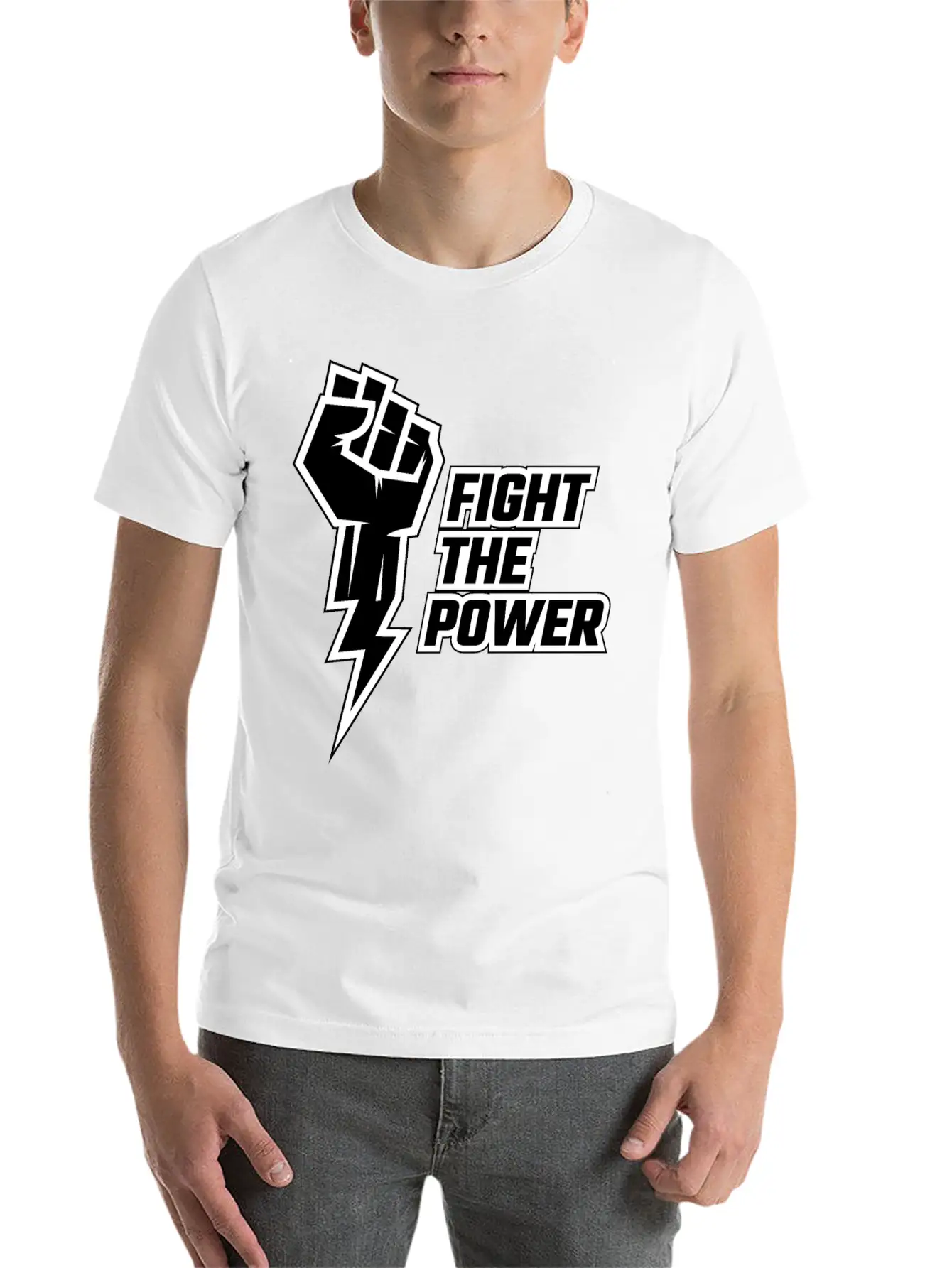 Fight The Power Unisex Casual T-Shirt – Clean Design For Daily Comfort