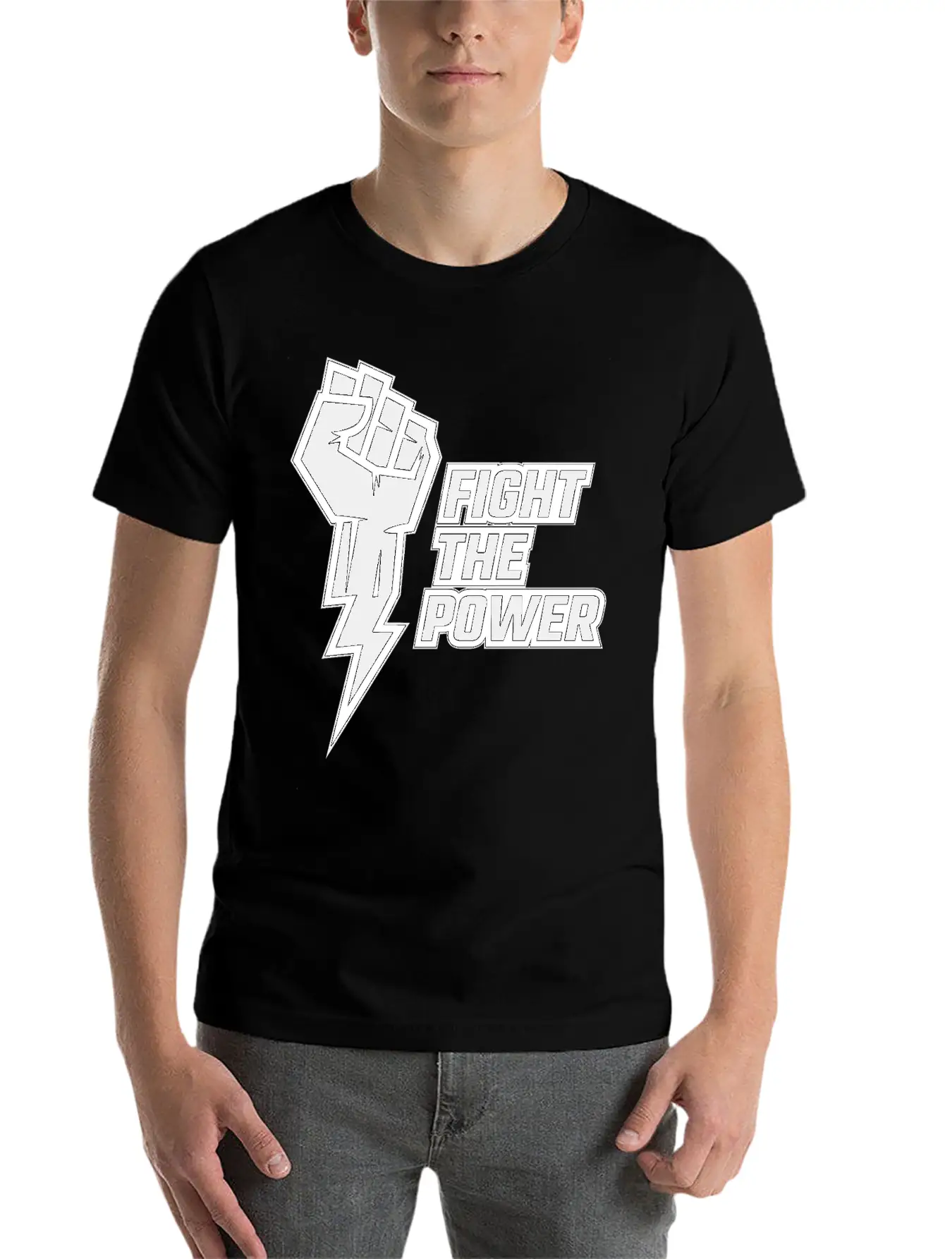Fight The Power Unisex Casual T-Shirt – Clean Design For Daily Comfort