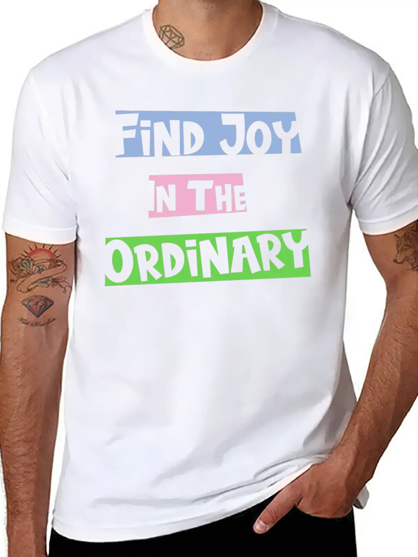 Find Joy In The Ordinary, Inspirational Quote Timeless Short Sleeve Tee – Comfy And Minimalist Design