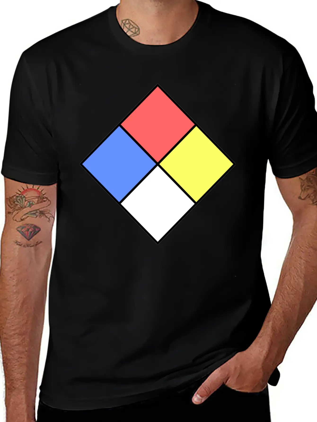 Fire Diamond Unisex Short Sleeve Soft Cotton T-Shirt – Casual Everyday Wear