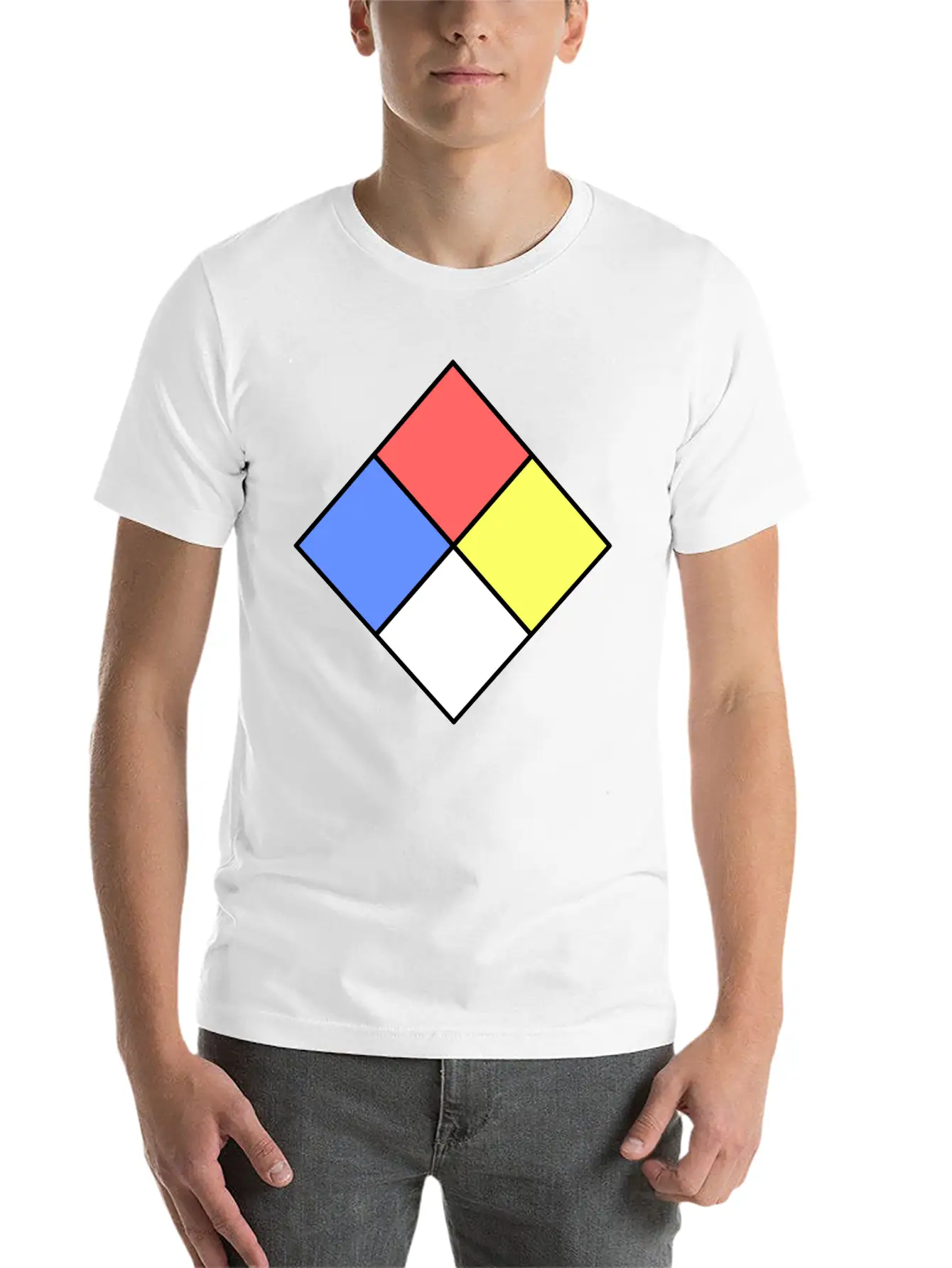 Fire Diamond Unisex Short Sleeve Soft Cotton T-Shirt – Casual Everyday Wear