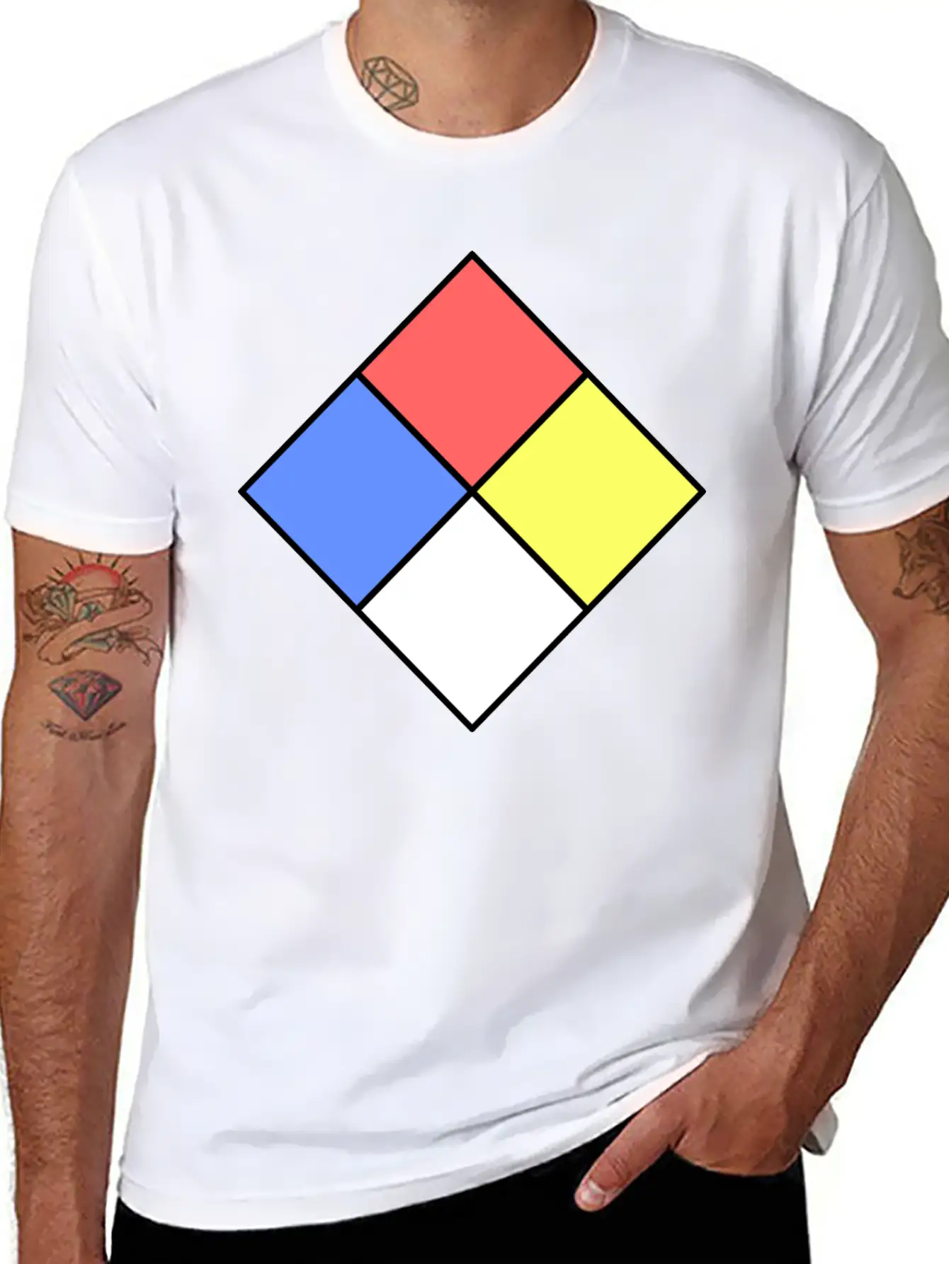 Fire Diamond Unisex Short Sleeve Soft Cotton T-Shirt – Casual Everyday Wear