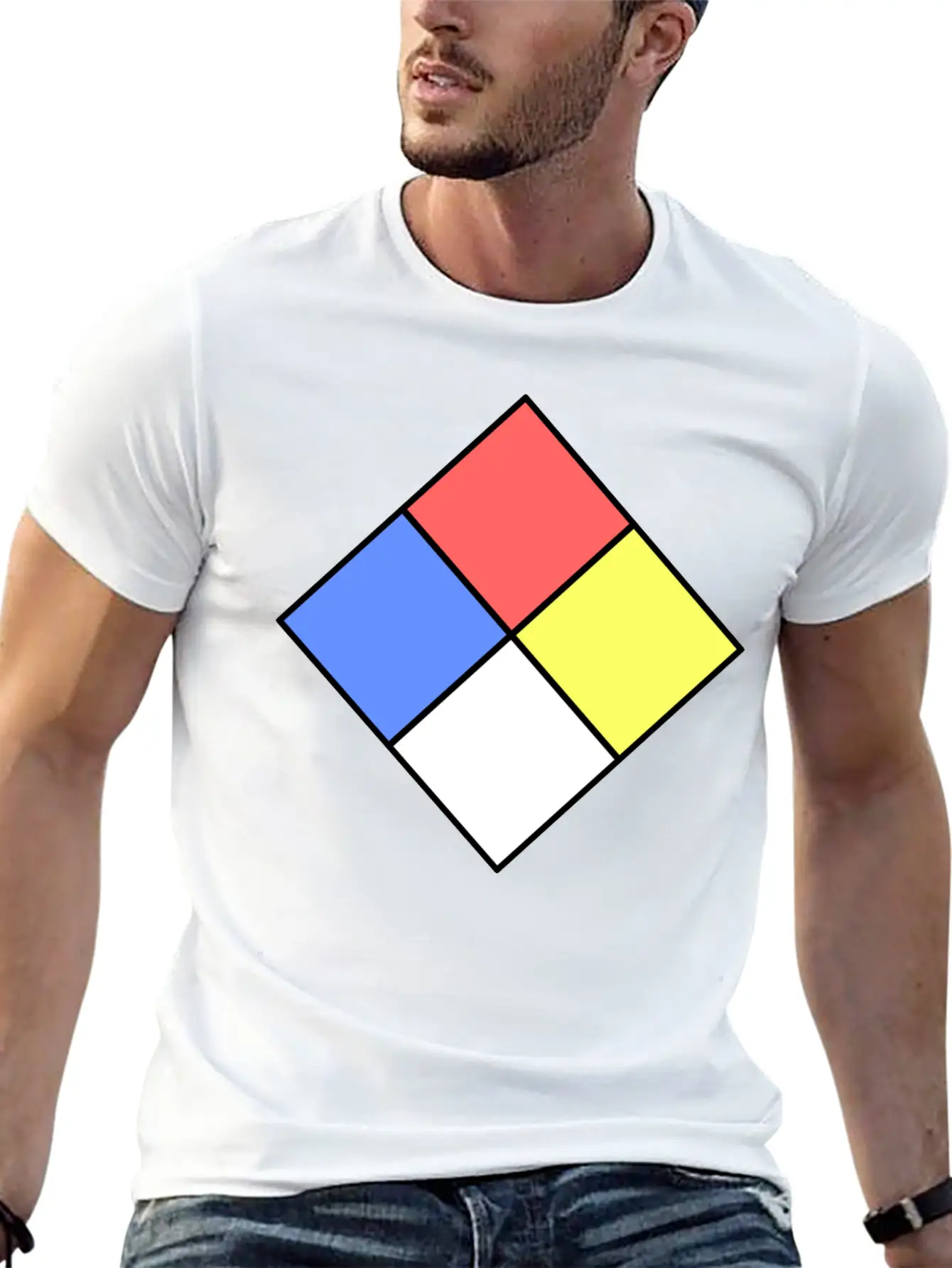 Fire Diamond Unisex Short Sleeve Soft Cotton T-Shirt – Casual Everyday Wear