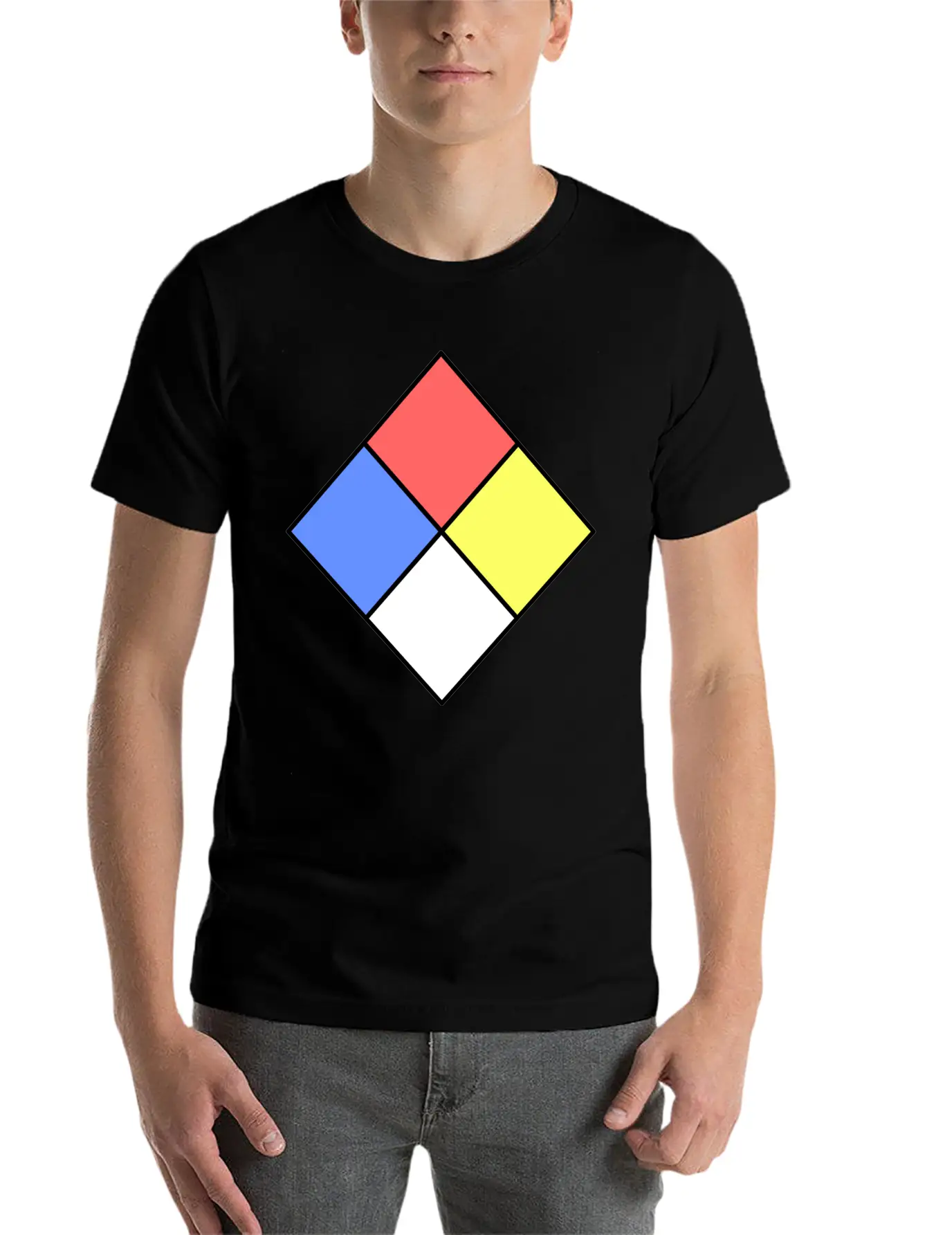 Fire Diamond Unisex Short Sleeve Soft Cotton T-Shirt – Casual Everyday Wear