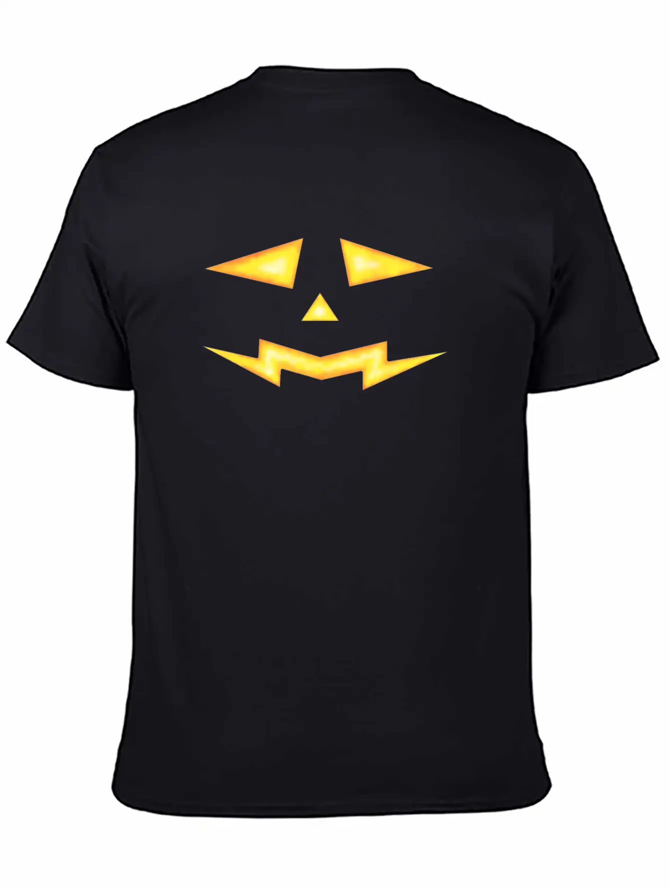 Fire & Flame Face (Halloween) Unisex Short Sleeve Soft Cotton T-Shirt – Casual Everyday Wear