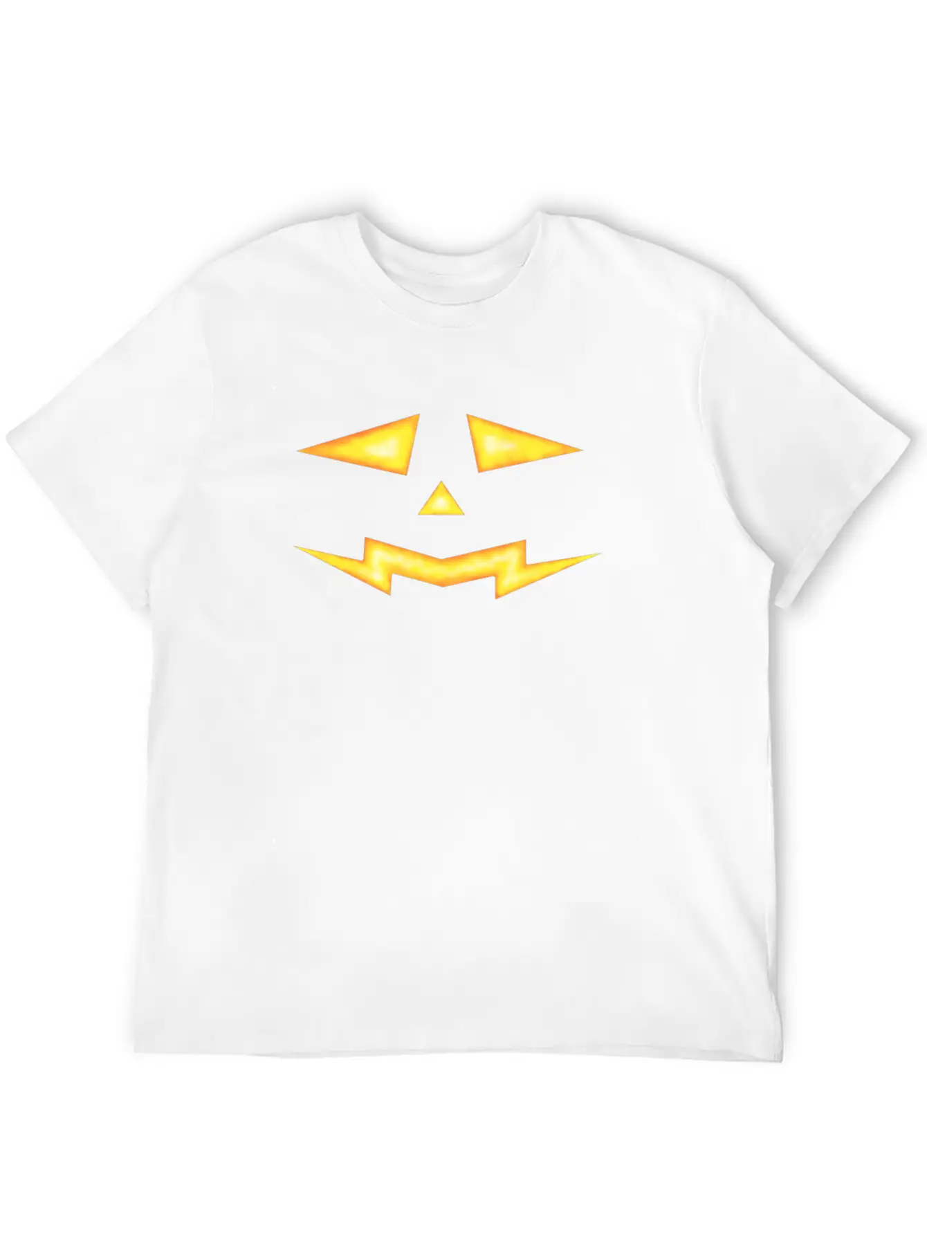 Fire & Flame Face (Halloween) Unisex Short Sleeve Soft Cotton T-Shirt – Casual Everyday Wear