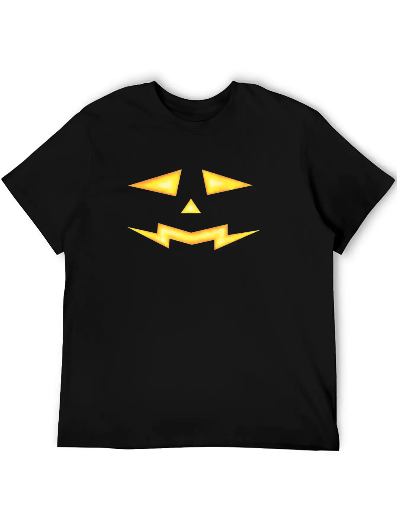 Fire & Flame Face (Halloween) Unisex Short Sleeve Soft Cotton T-Shirt – Casual Everyday Wear