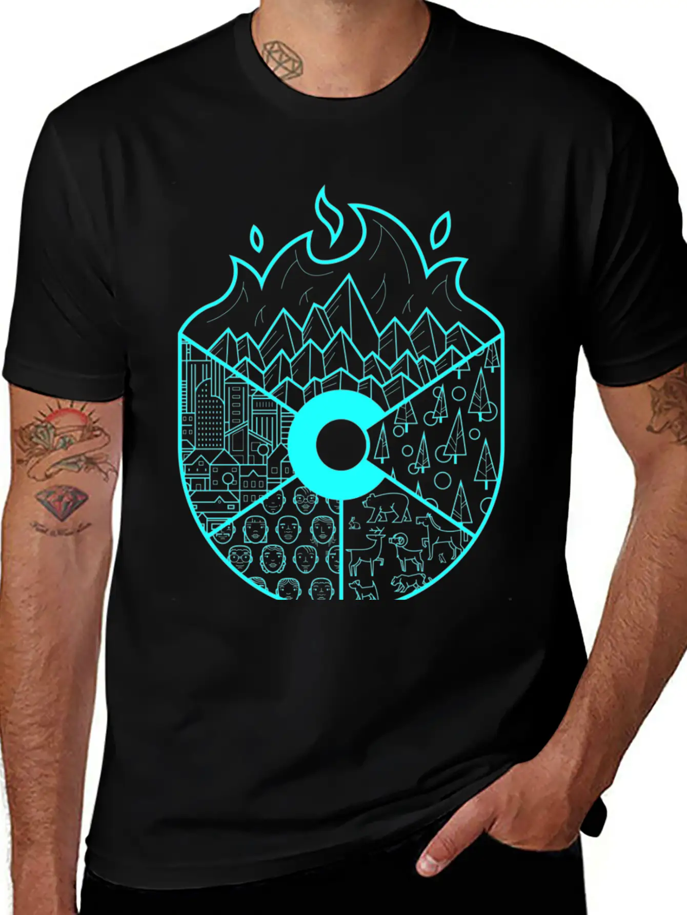 Fire Unisex Short Sleeve Soft Cotton T-Shirt – Casual Everyday Wear